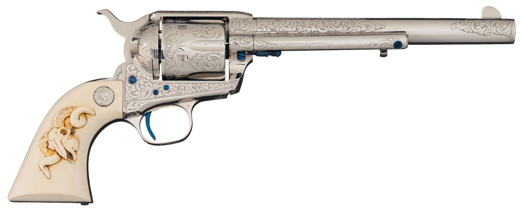 Engraved Second Generation Colt Single Action Army Revolver