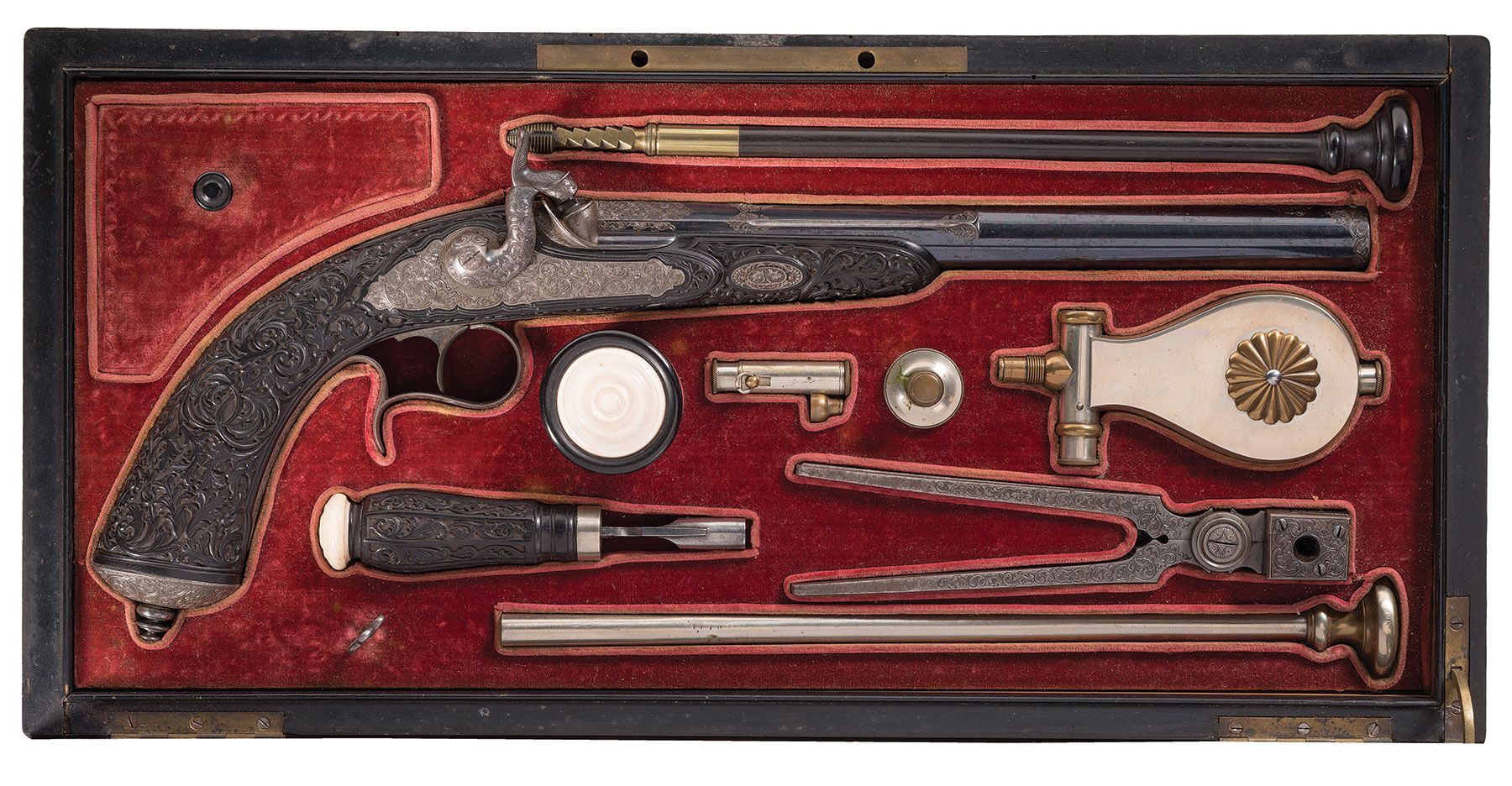 Presentation Cased Mangeot Percussion Target Pistol | Rock Island Auction