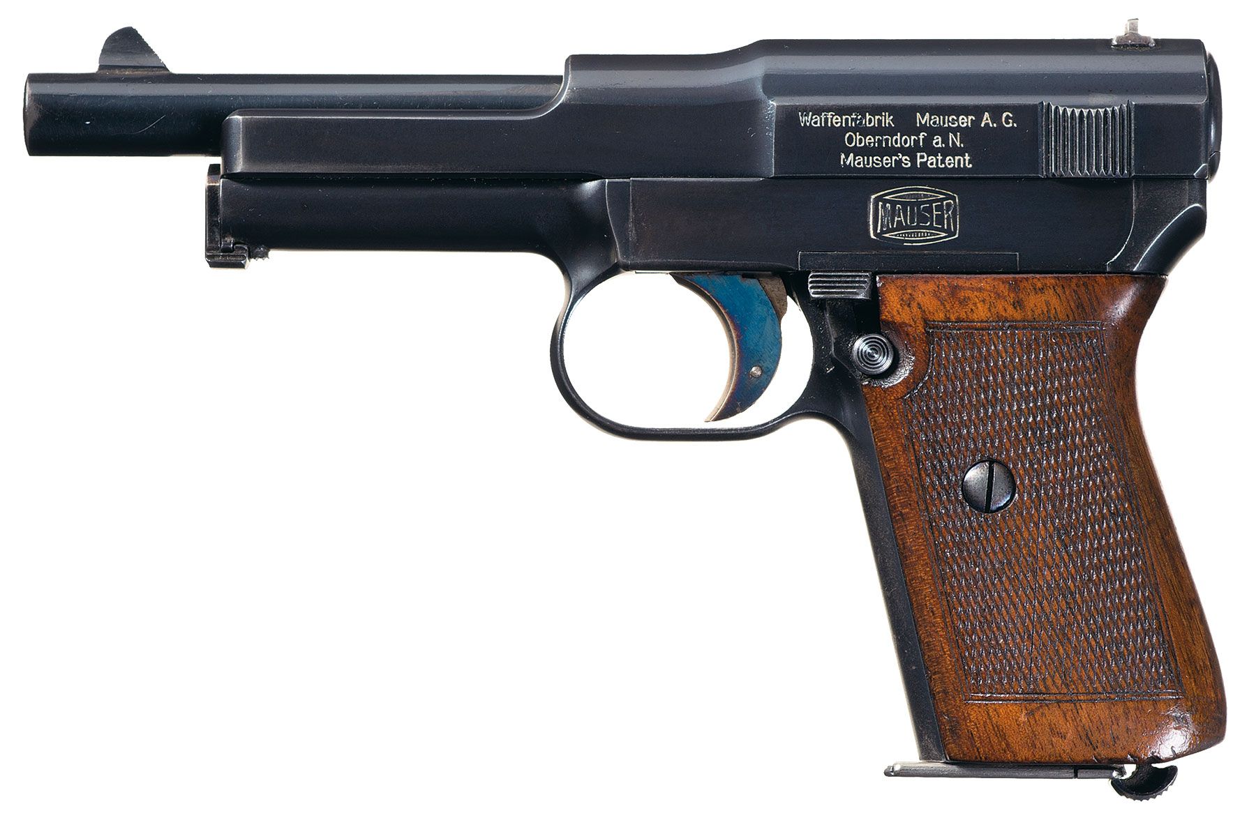 Mauser Model 1914 Long Barrel Humpback Semi Automatic Pistol Rock Island Auction 5314