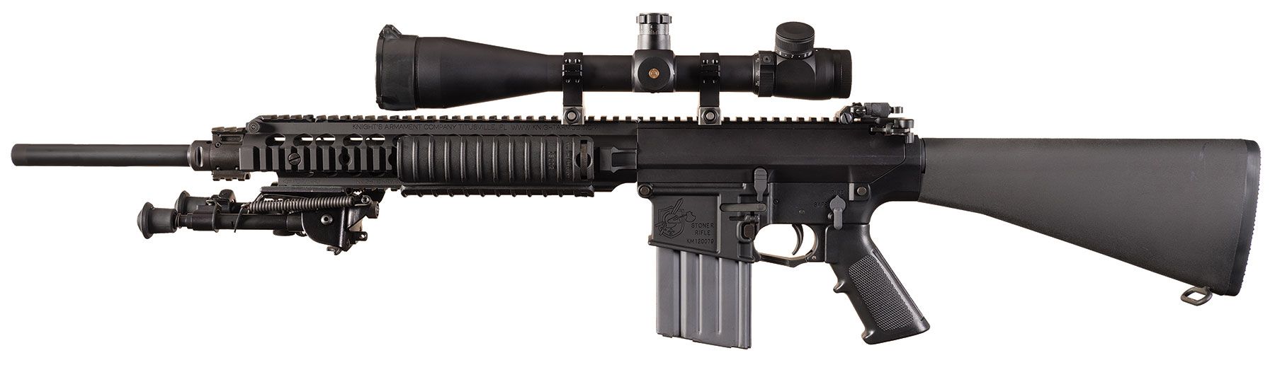 Knight's Manufacturing Co. SR-25 Semi-Automatic Rifle with Scope.