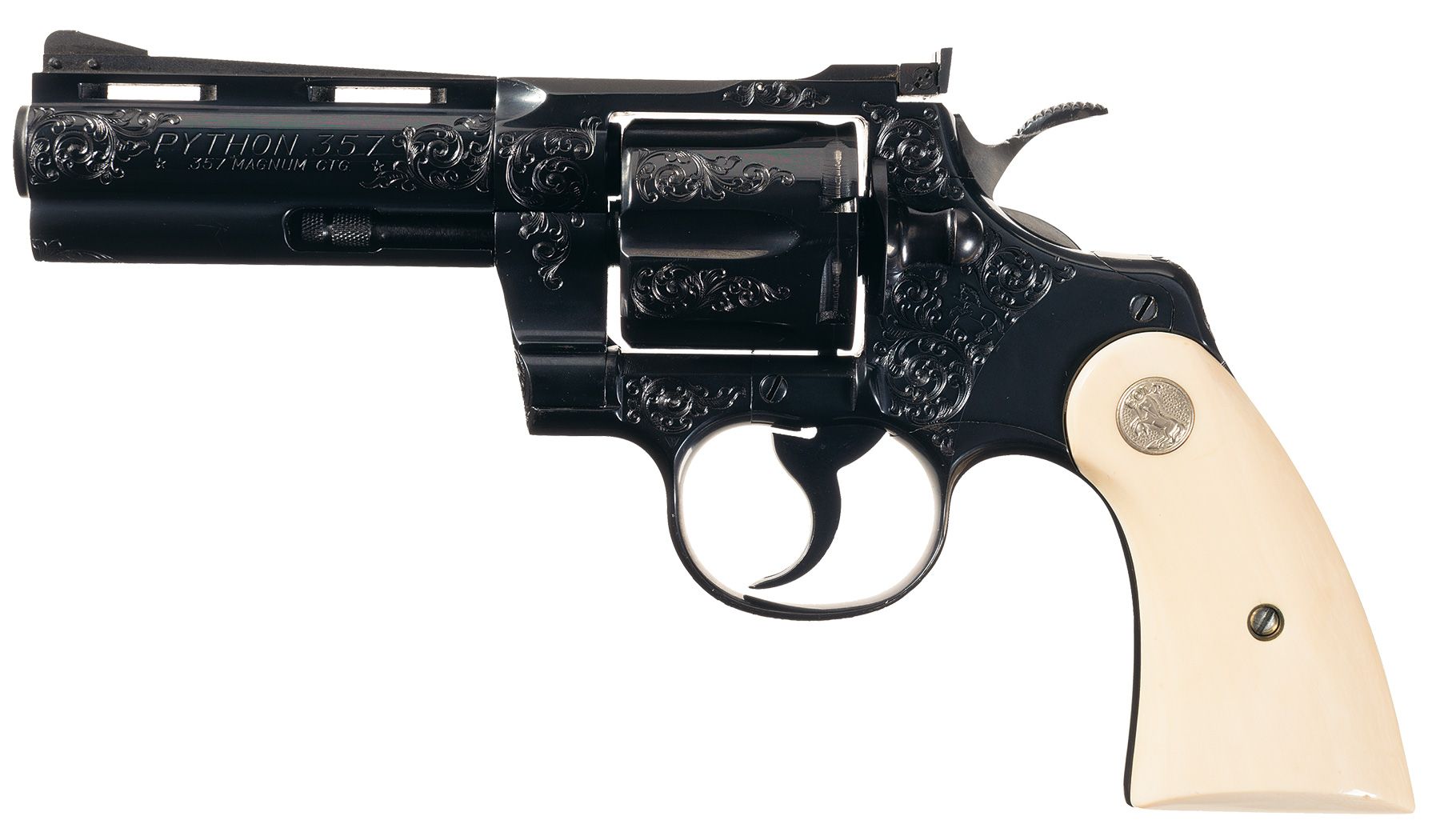 Engraved Colt Python Double Action Revolver | Rock Island Auction