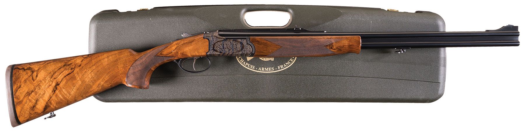 Factory Engraved Chapuis Over/Under Double Rifle with Case | Rock ...