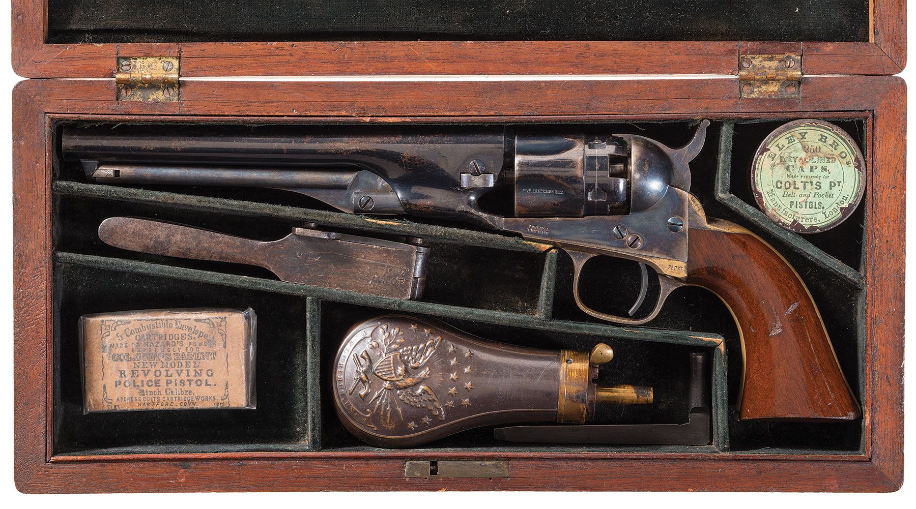 Exceptional Cased Colt Model 1862 Police Percussion Revolver | Rock ...