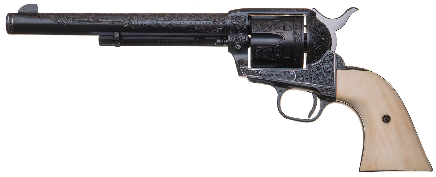 E.C. Prudhomme Engraved 2nd Gen Colt SAA Revolver Rock Island Auction