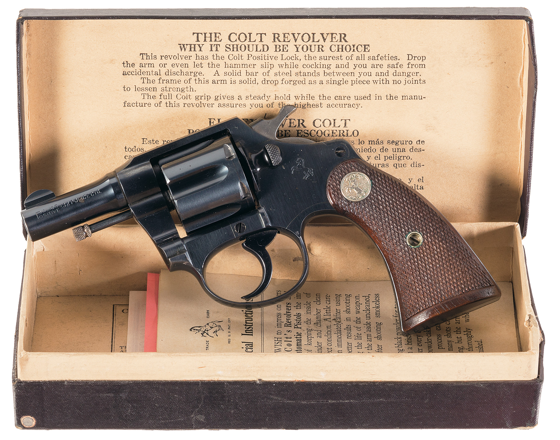 Colt Police Positive 32 Revolver on 38 Frame, Box & Letter | Rock ...