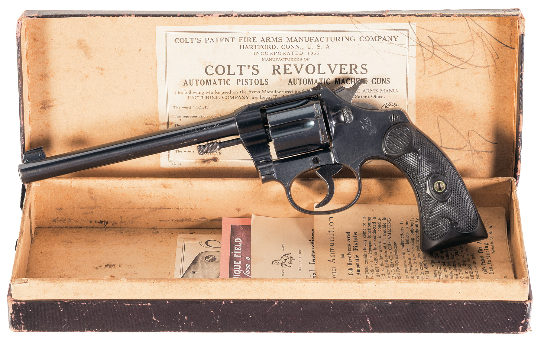 Colt Police Positive Target 22 Lr Revolver With Box Rock Island Auction 3938