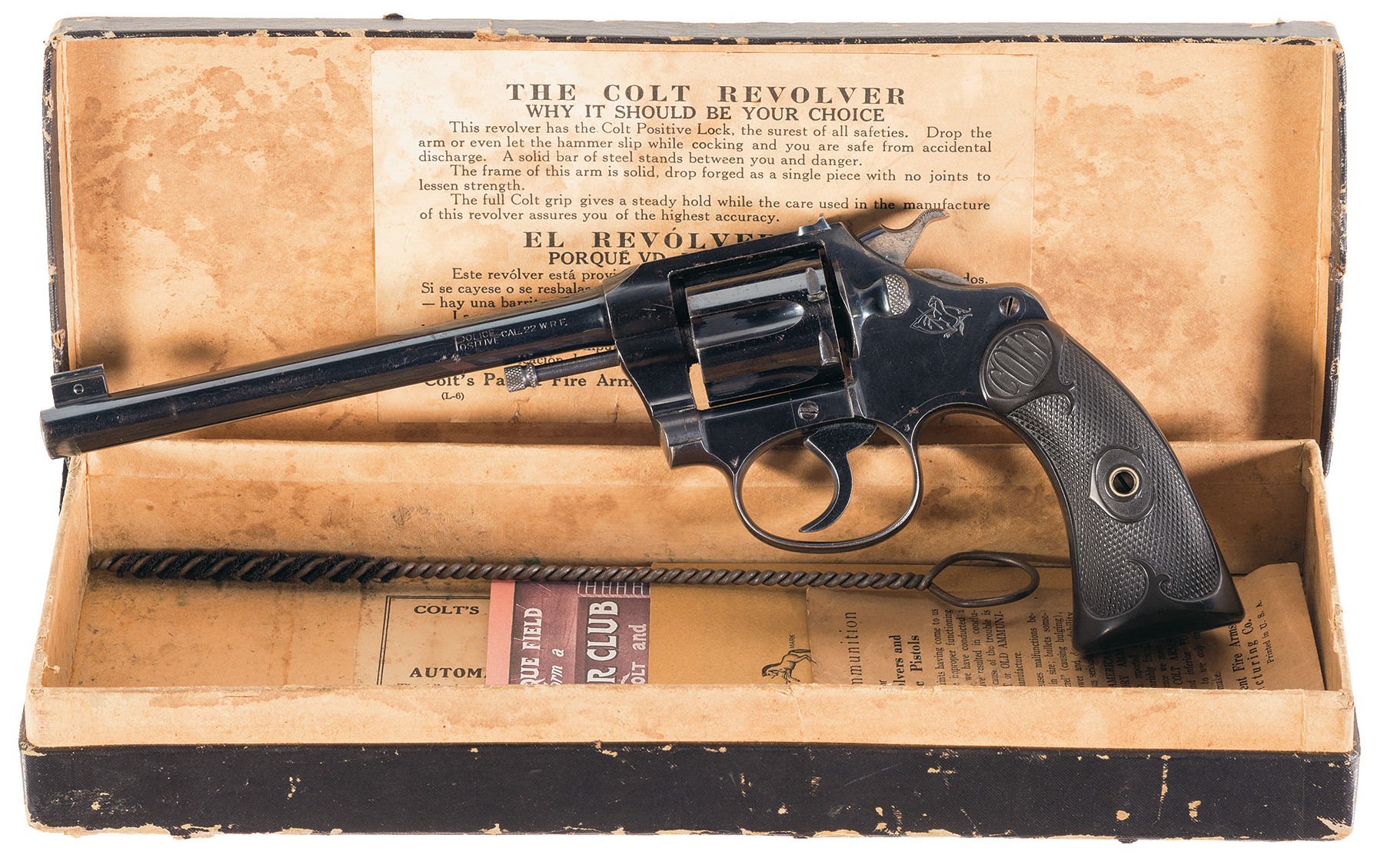 Early Colt Police Positive .22 WRF Target Revolver with Box