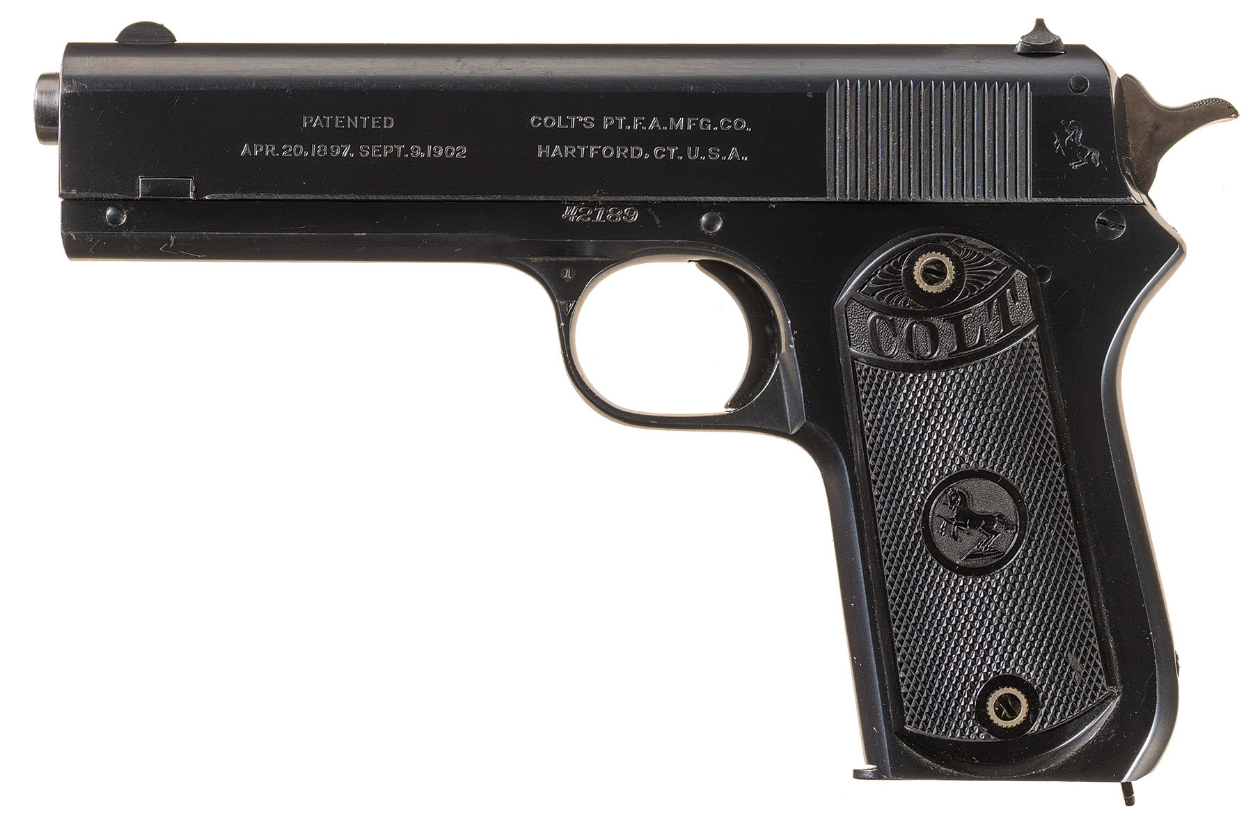 Colt Model 1903 Pocket Hammer SemiAutomatic Pistol Rock Island Auction