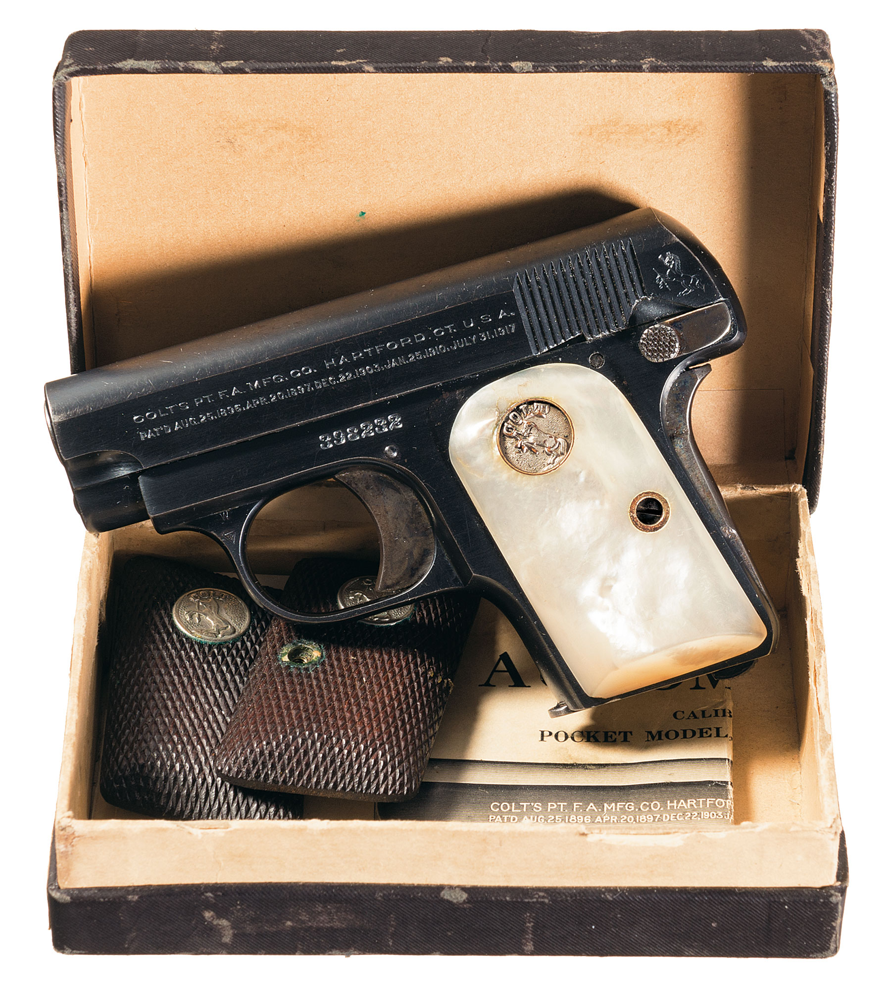 Colt 1908 Vest Pocket Pistol 25 Acp Rock Island Auction 3365