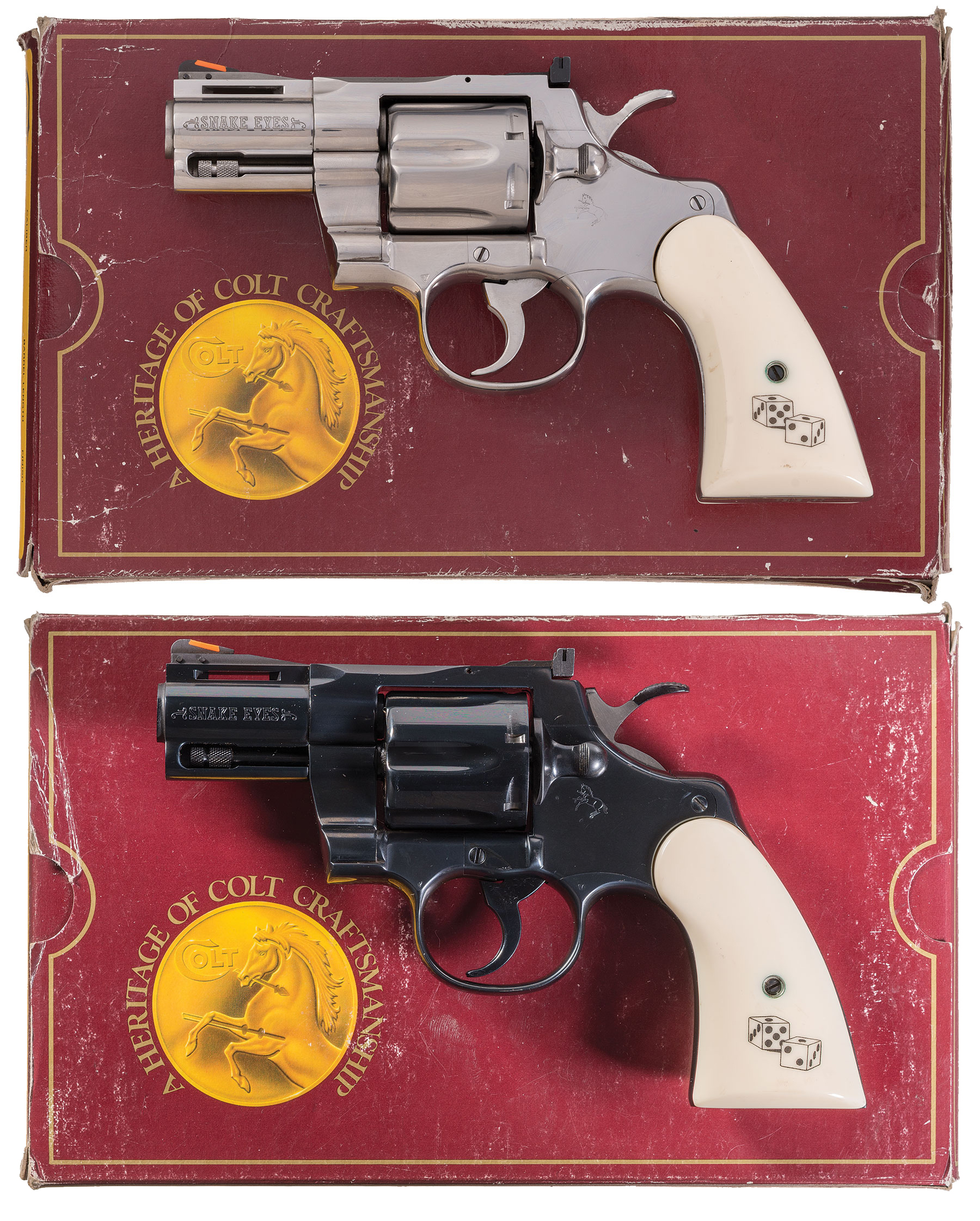 Two Matched Colt Snake Eyes Edition Python DA Revolvers w/Boxes Rock