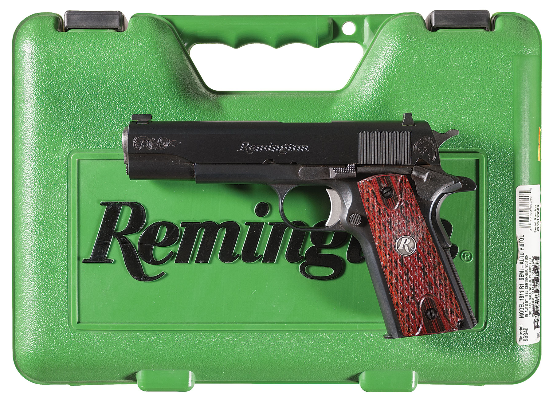 Remington Centennial Model 1911r1 Pistol With Case Rock Island Auction 2420