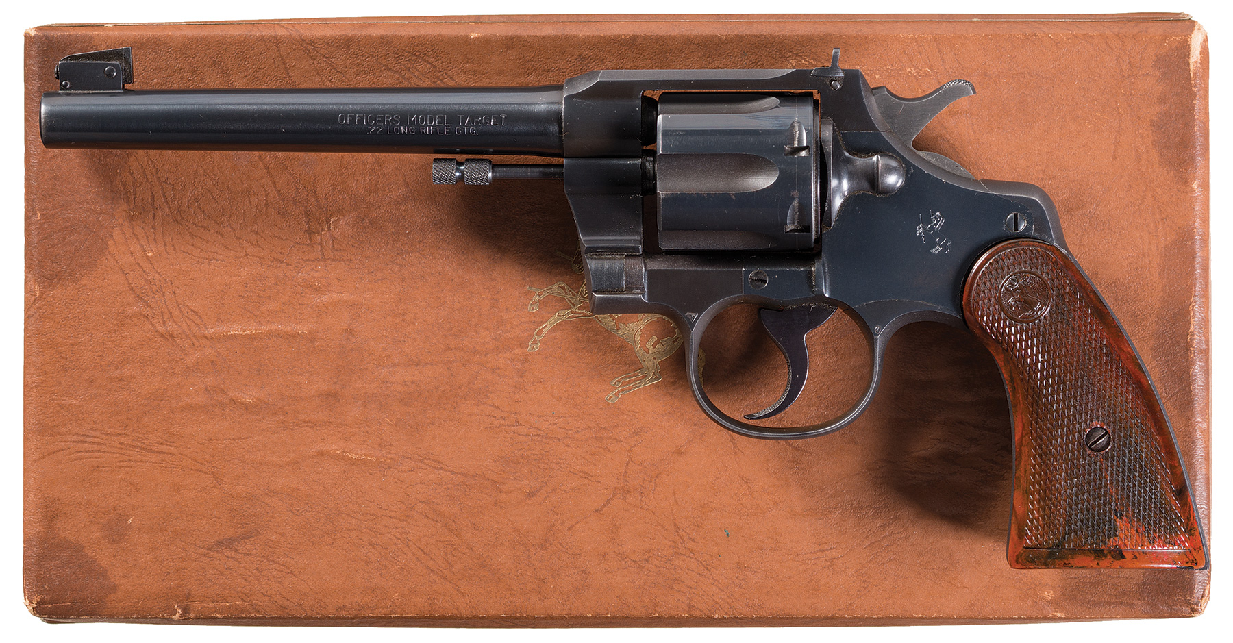 Colt Officers Model Target 22 Double Action Revolver With Box Rock Island Auction 0515