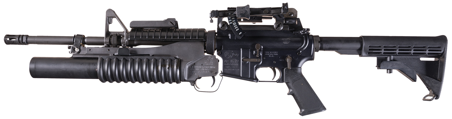 Colt AR-15A2 Carbine /Colt M203 40 mm Grenade Launcher Rig.