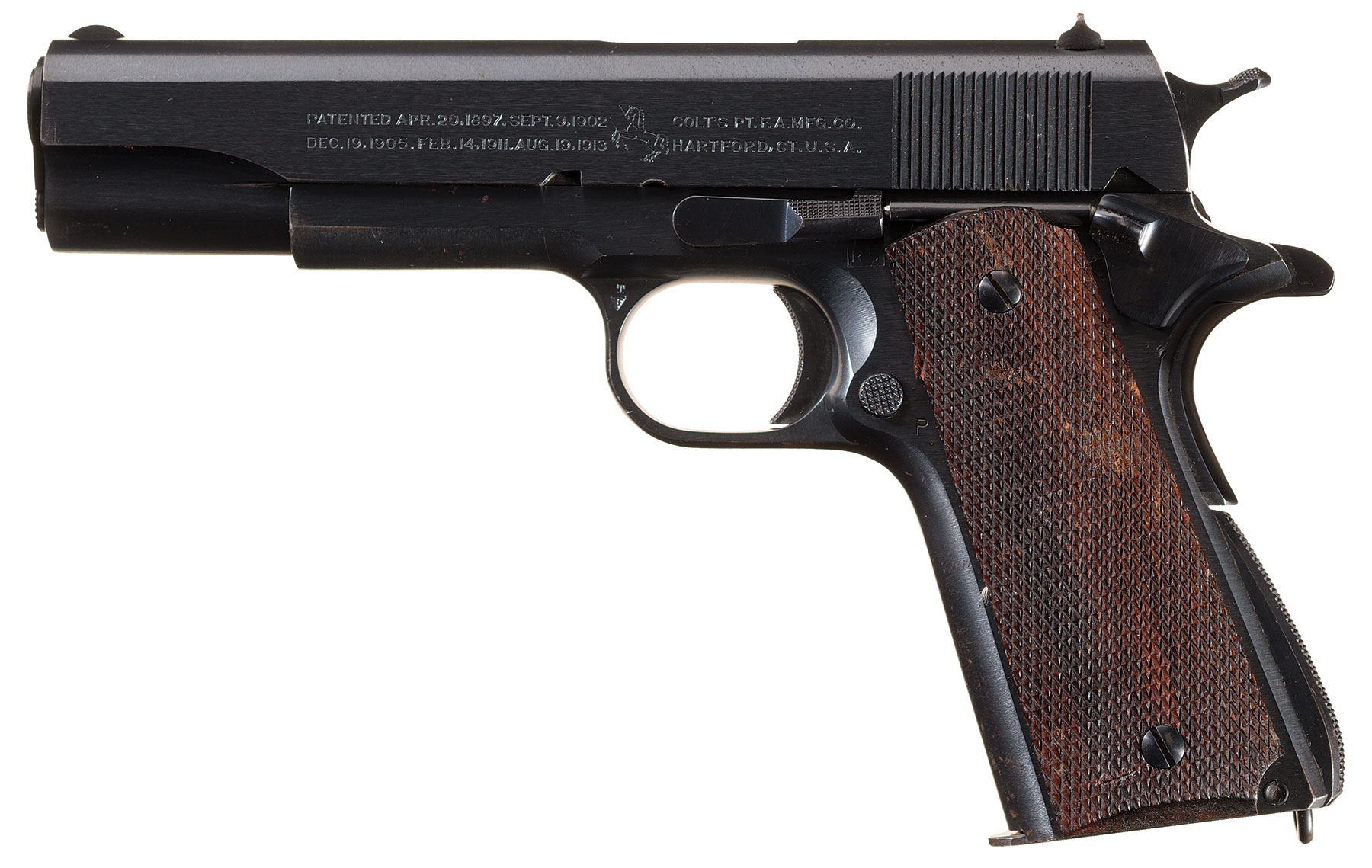 1941 Us Colt 1911a1 Pistol Rs Inspected Blue Finish Rock Island Auction 3507