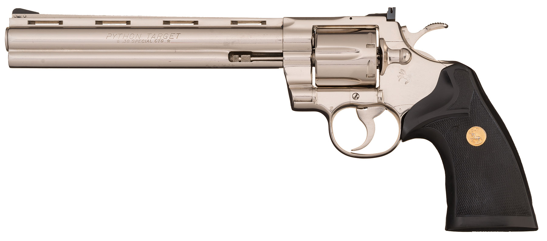 Desirable Nickel Colt Python Target Revolver in 38 Special | Rock ...