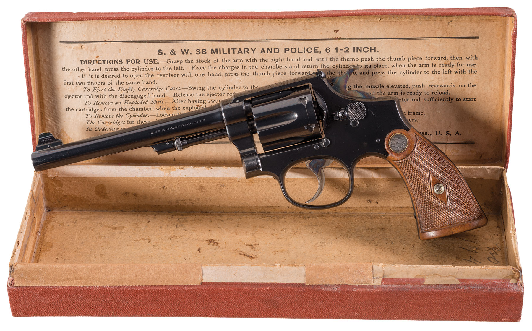 S&W 38 M&P 3rd Change Target Revolver, Box and Factory Letter