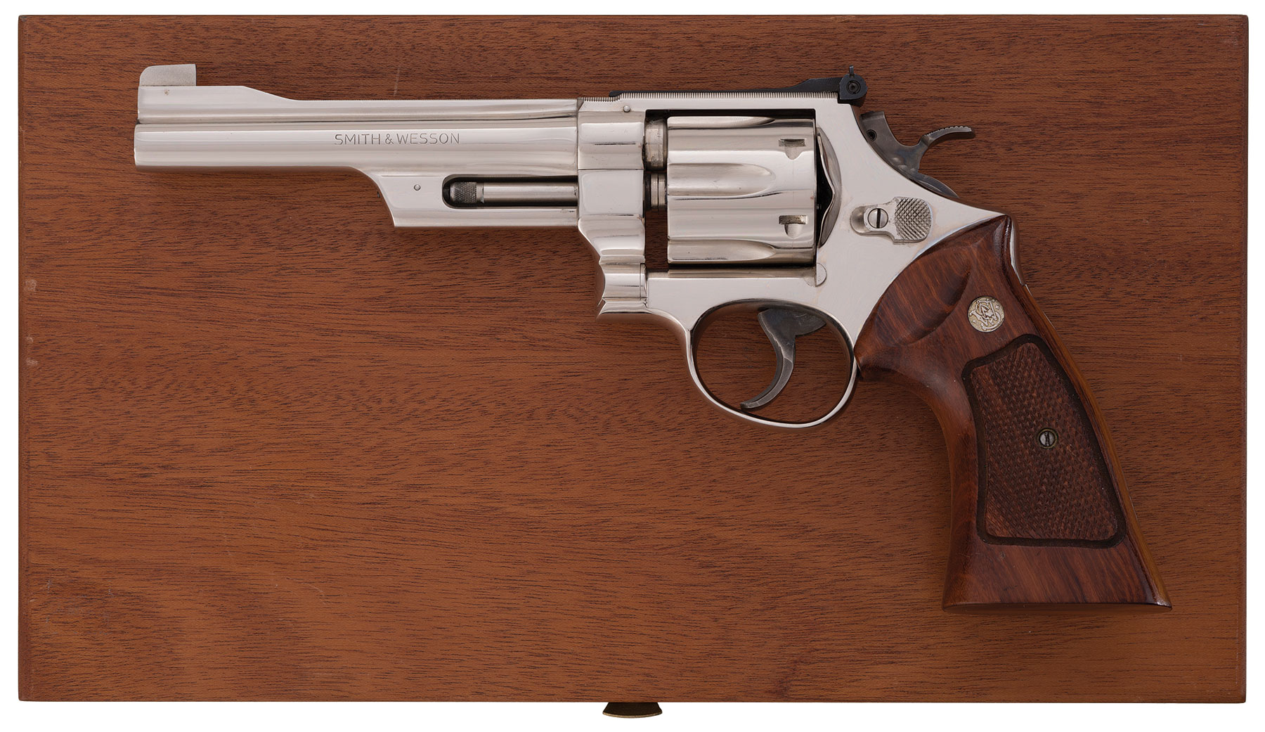 Nickel Plated Smith & Wesson Model 27-2 Revolver with Case