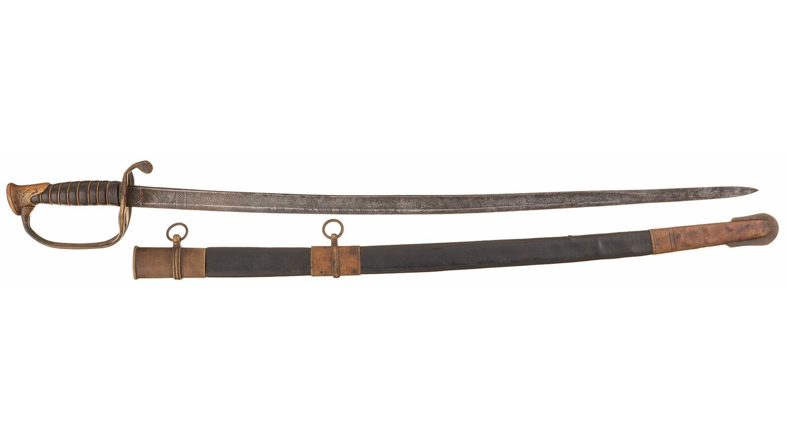 Antique Style W.J McElroy Civil War Officers Confederate CS Sword