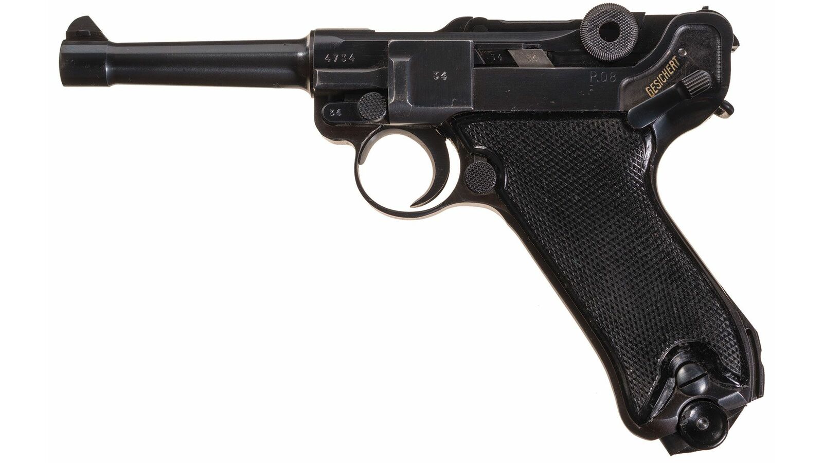 WWII Mauser '42/byf' Luger w/Ex. Mag, Hols, Capture Paper | Rock