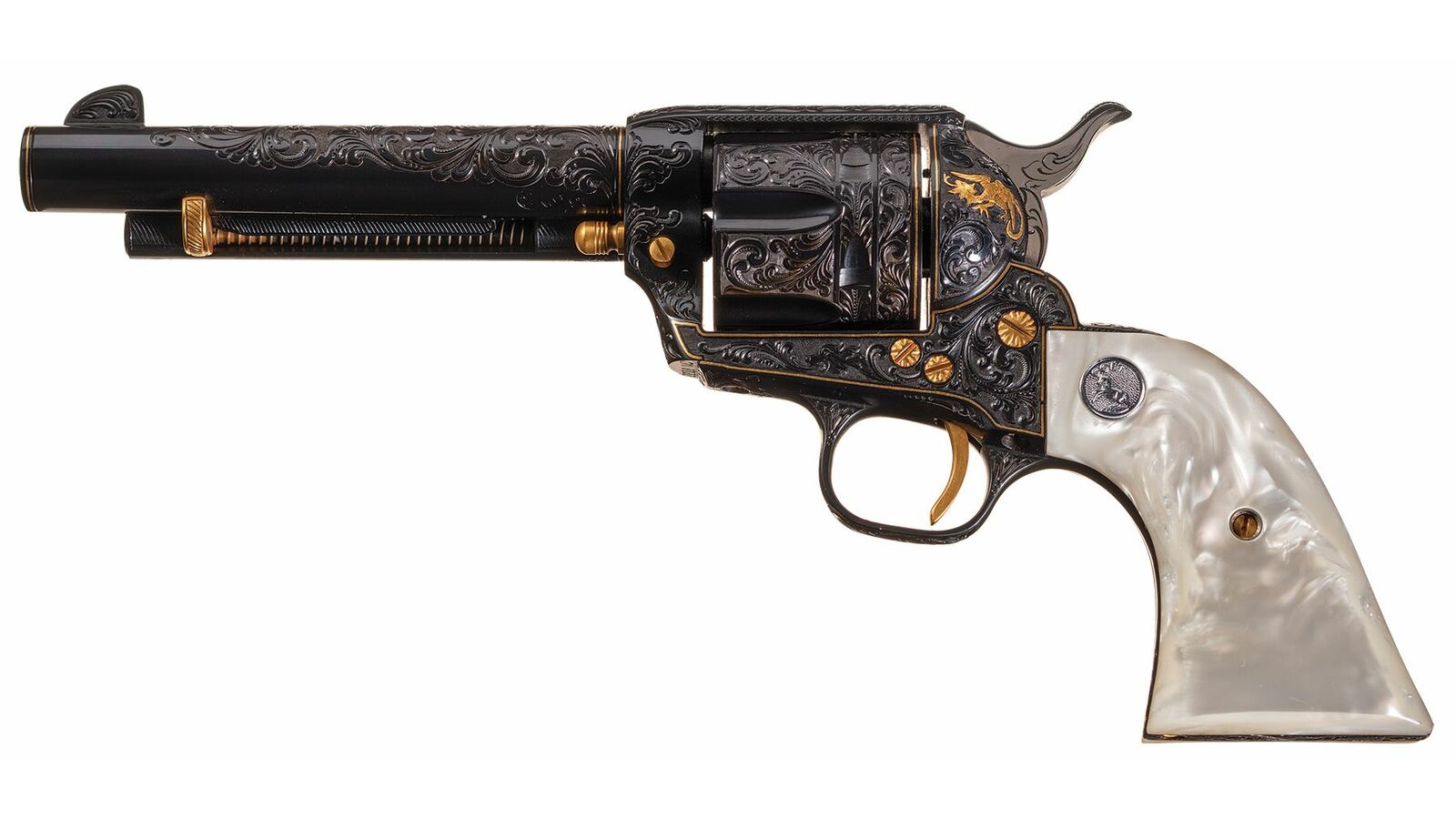 Clint Finley Engraved Colt Single Action Army Revolver | Rock Island ...