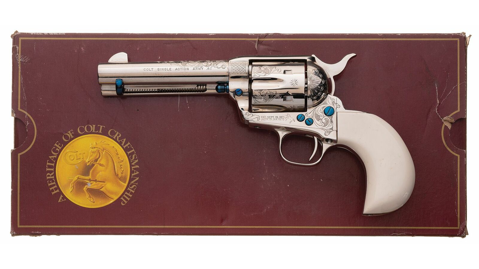 Spring Engraved Colt Single Action Army With Birds Head Grip