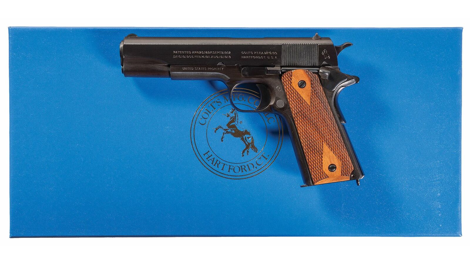 Colt M1911 Government Model Reproduction Semi Automatic Pistol Rock Island Auction 8630