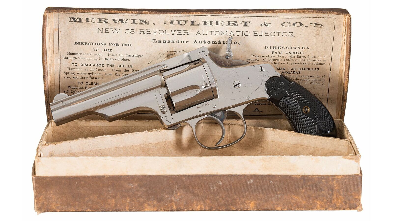 Merwin Hulbert & Co. .38 Caliber Medium Frame DA Revolver, Box | Rock ...