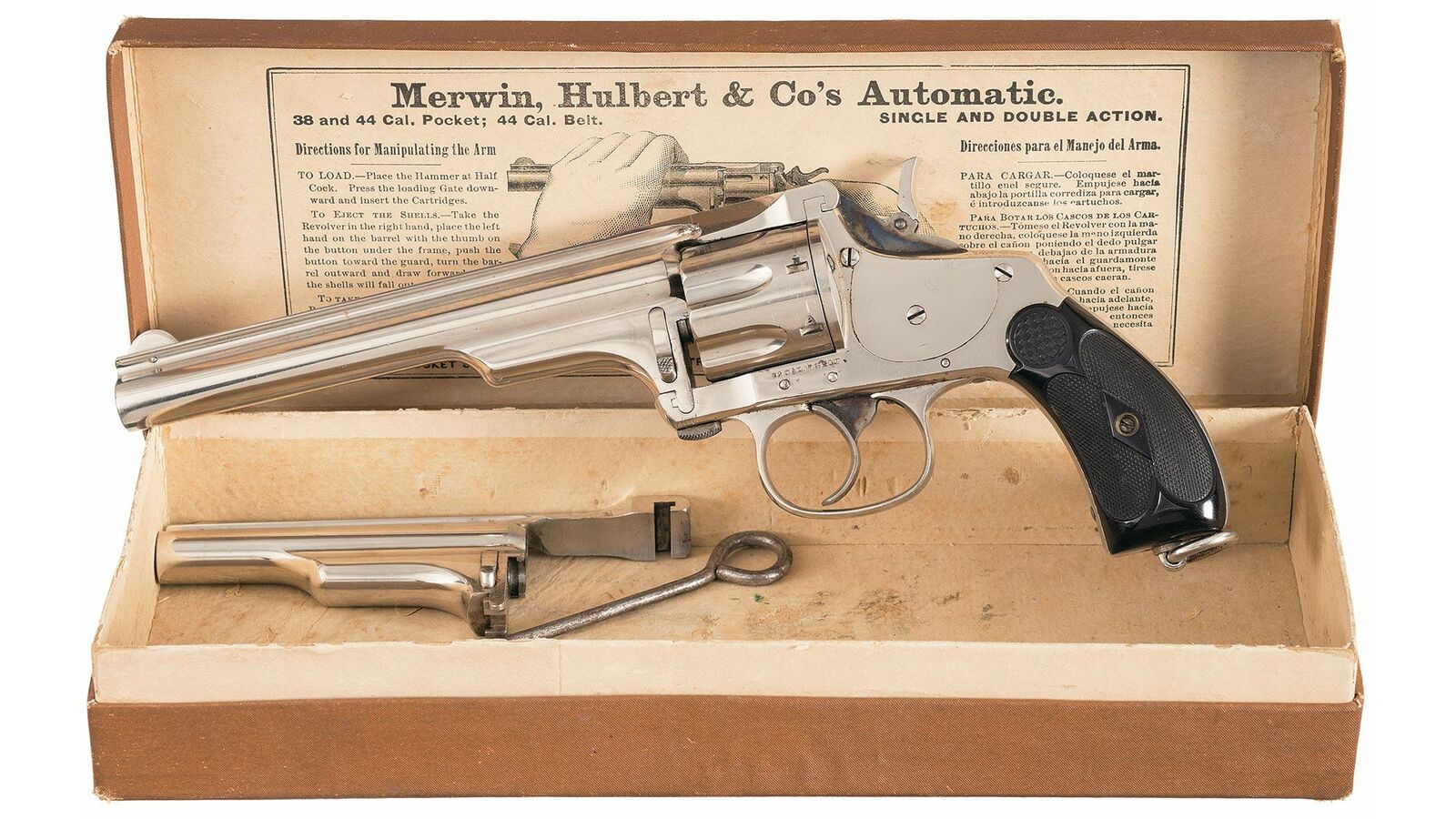 Merwin Hulbert & Co Medoum Frame DA Revolver, Extra Barrel, Box | Rock ...