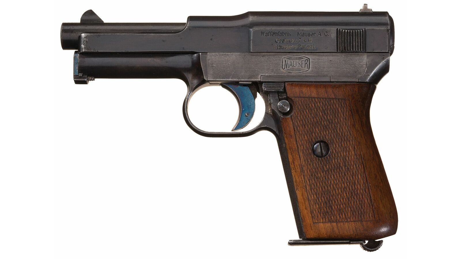 Rare Early Mauser Model 1914 Humpback Pocket Pistol Rock Island Auction 4553