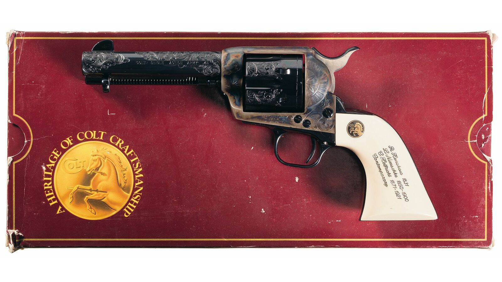 Colt Factory Engraving Sampler SAA Revolver with Box | Rock Island Auction