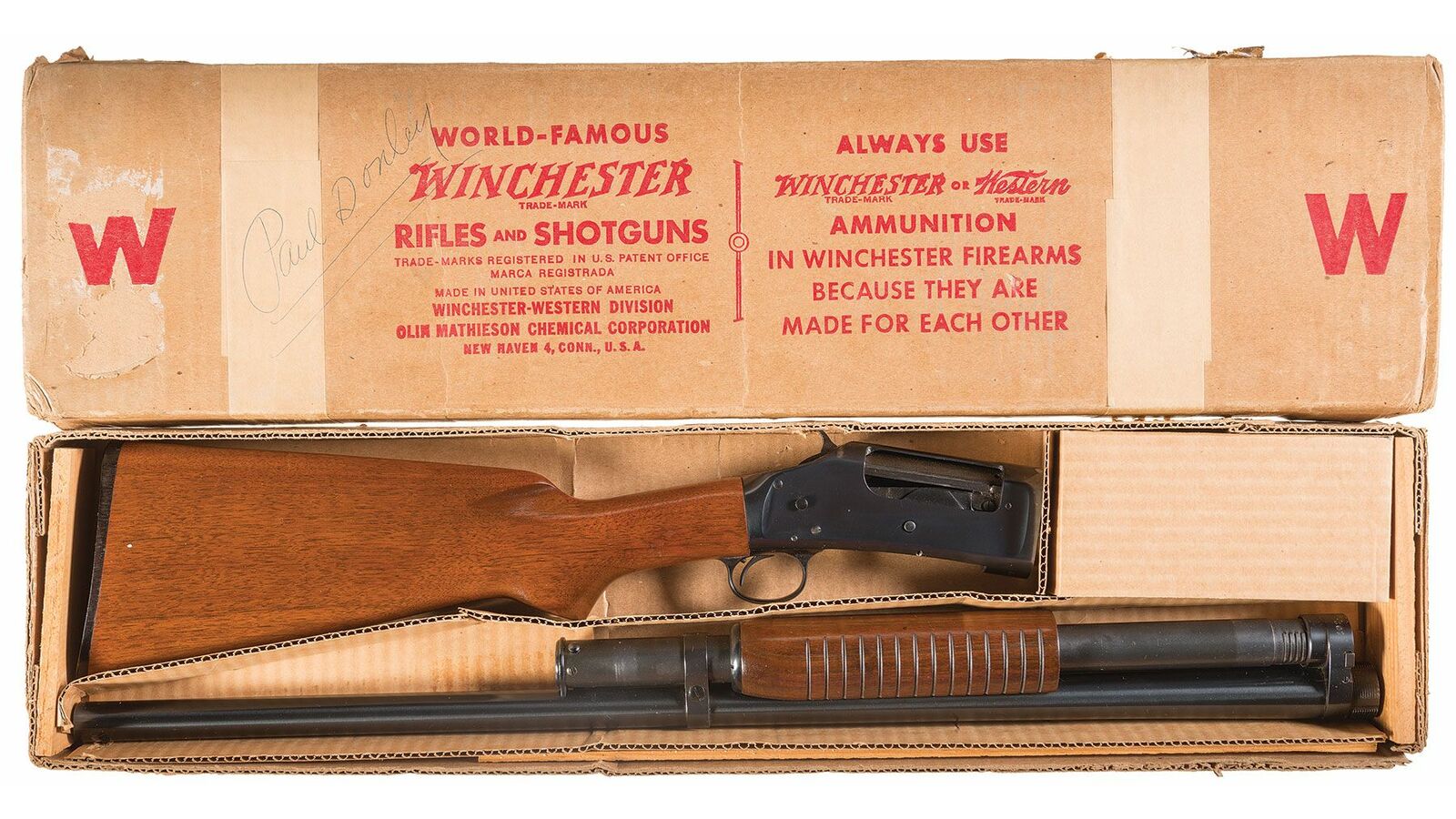 Last Maufactured Winchester Model 1897 Shotgun, Box, Letter | Rock