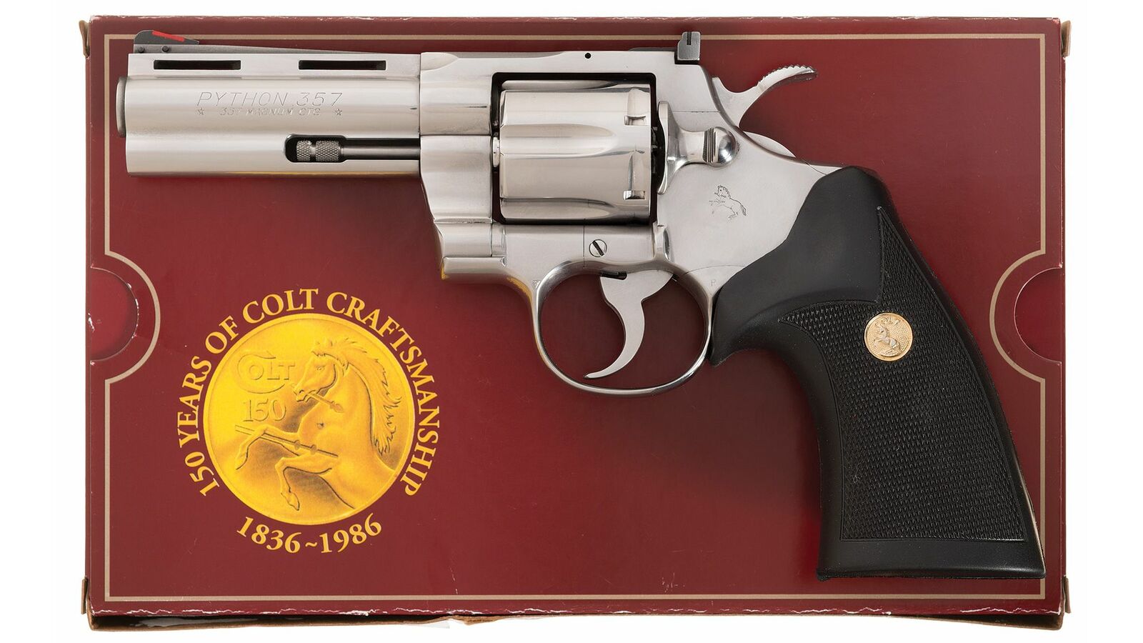 Stainless Steel Colt Python Double Action Revolver with Box | Rock ...