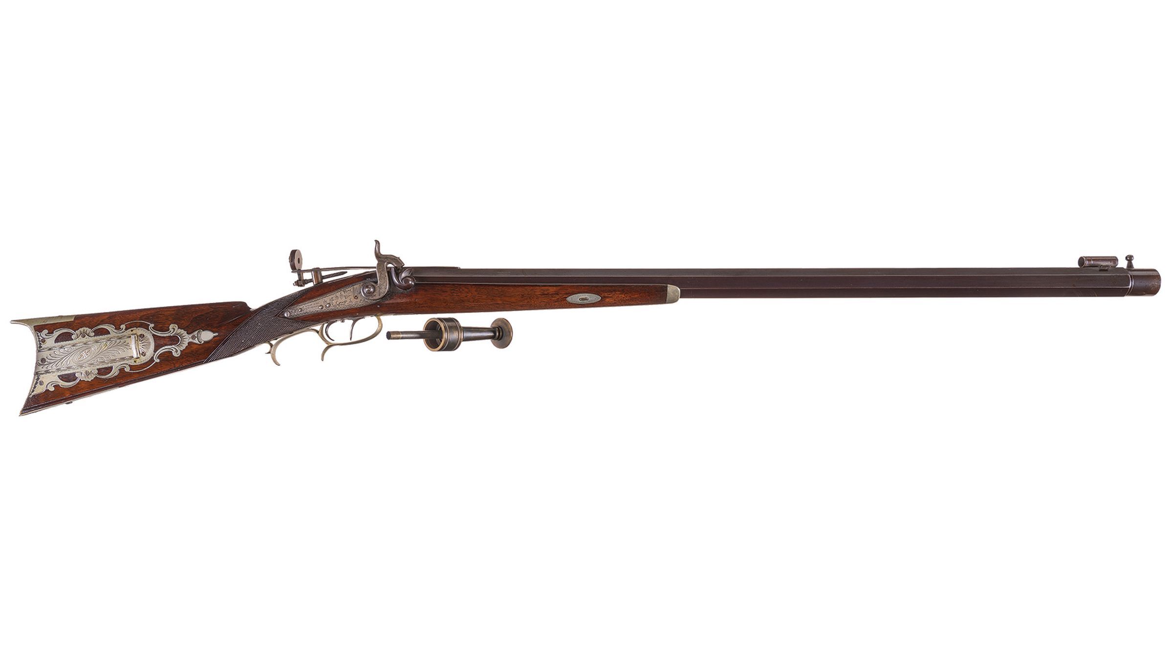 M. James New York Percussion Half Stock Target Rifle Rock Island Auction