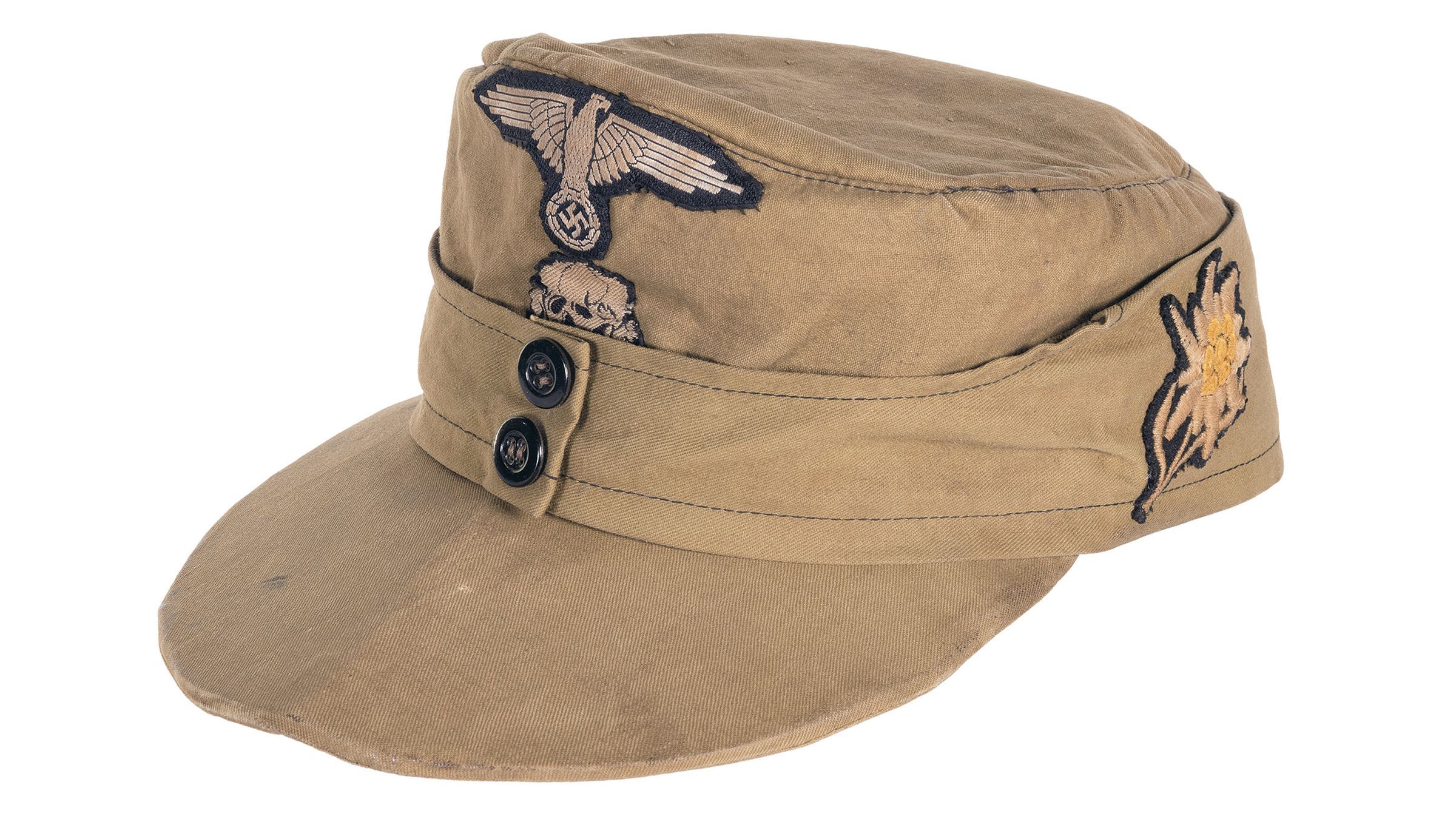 Nazi Tropical Pattern Field Cap For A Waffen-ss Mountain Trooper 