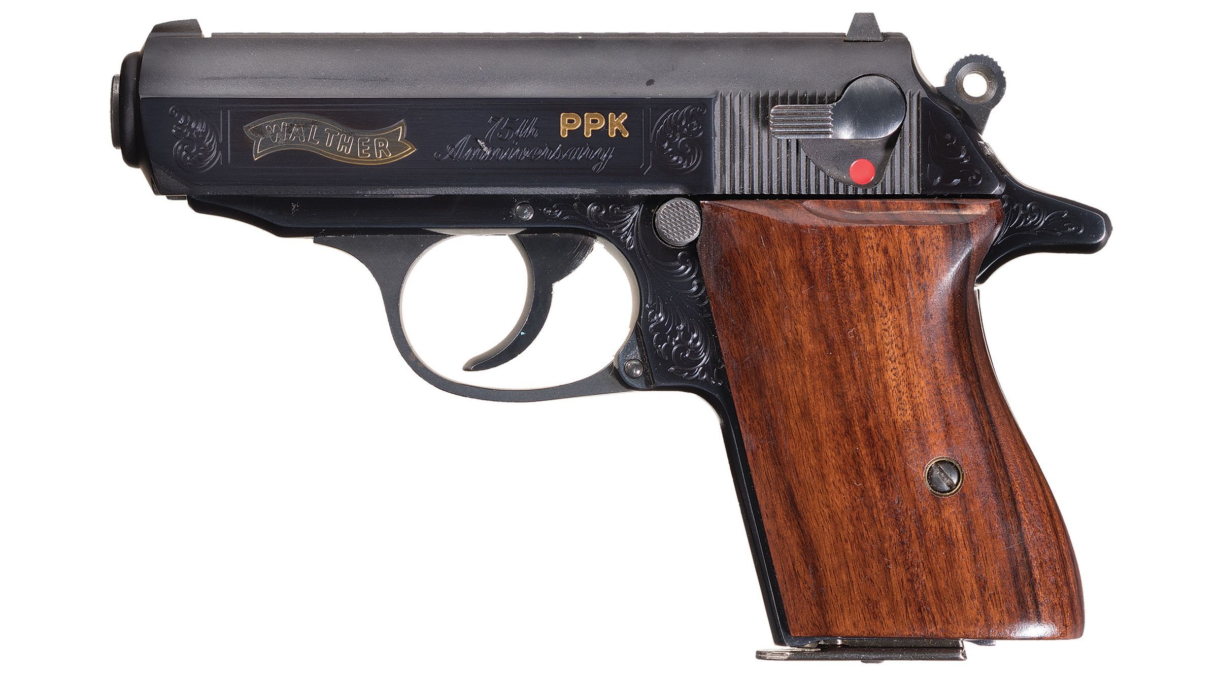 Engraved Walther Model PPK 75th Anniversary Pistol | Rock