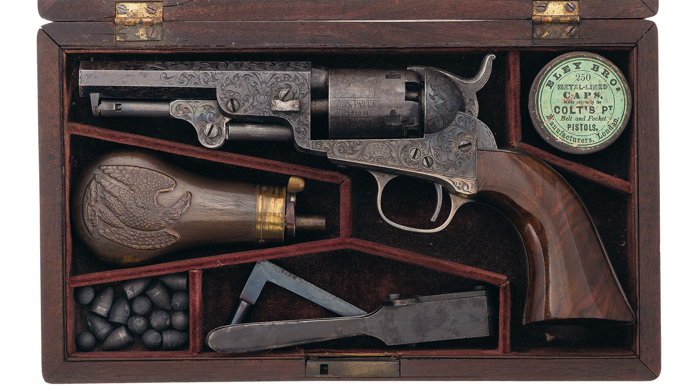 Civil War Presentation Cased Engraved Colt 1849 Pocket Revolver | Rock ...