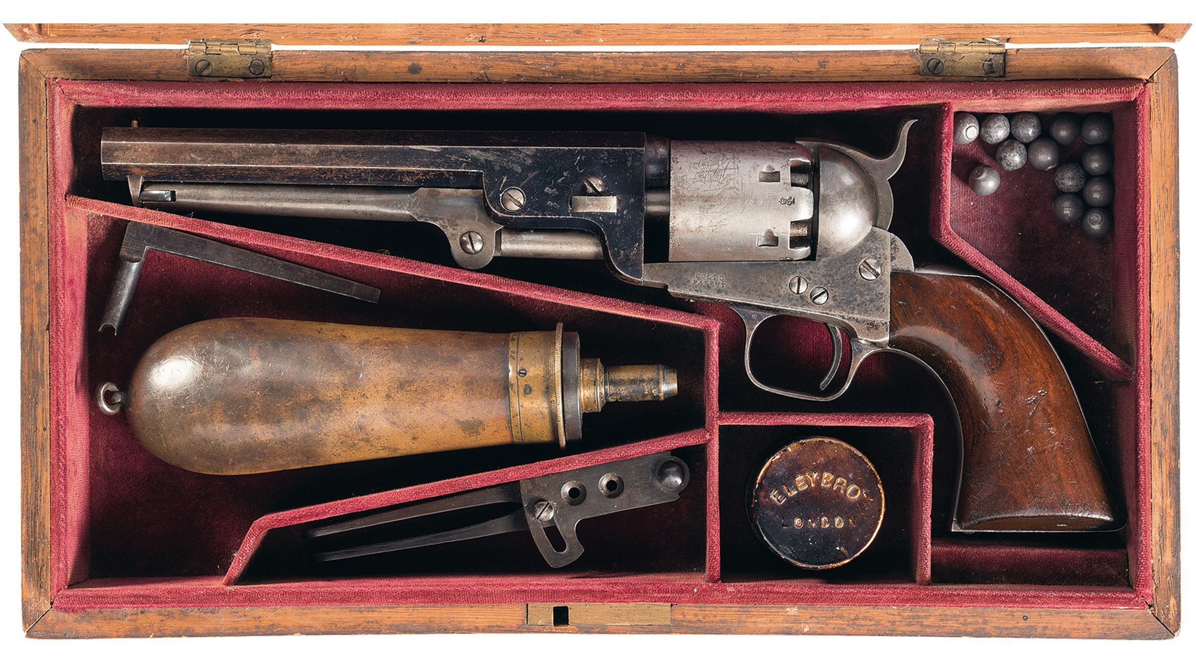 Cased Colt London Model 1851 Navy Percussion Revolver 