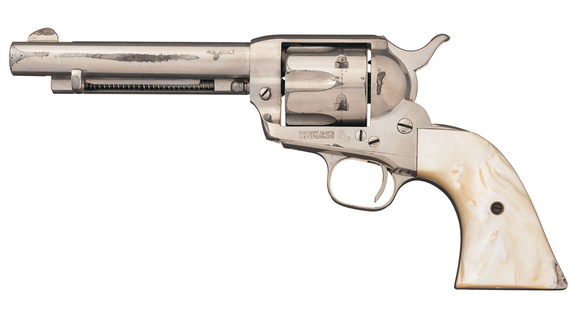 Nickel Plated 1st Gen. Colt Single Action Army Revolver, Letter | Rock ...