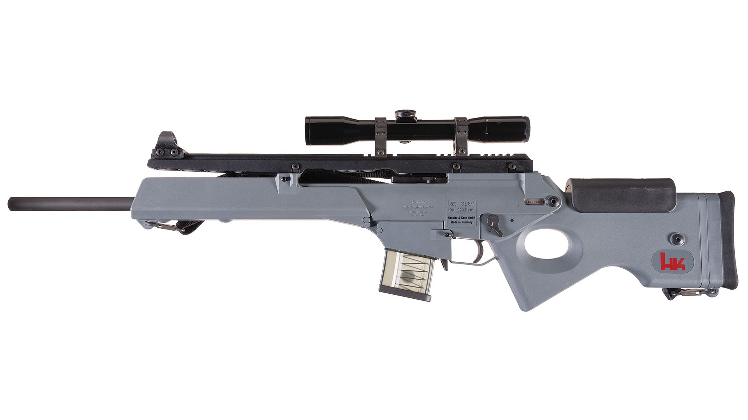 Heckler & Koch Model SL81 SemiAutomatic Rifle with Zeiss Scope Rock Island Auction