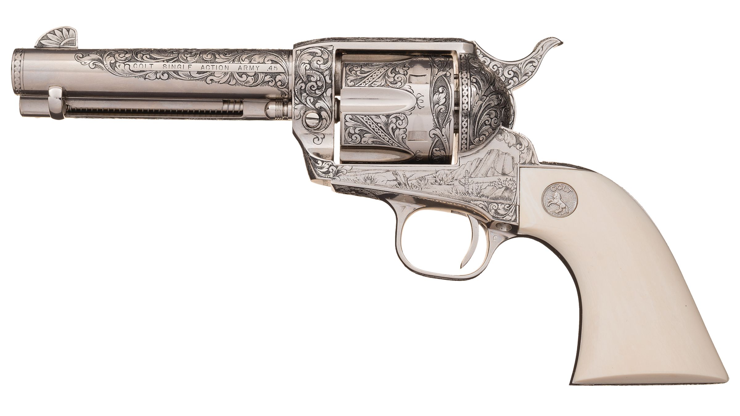 Denise Thirion Master Engraved Colt Single Action Army Revolver