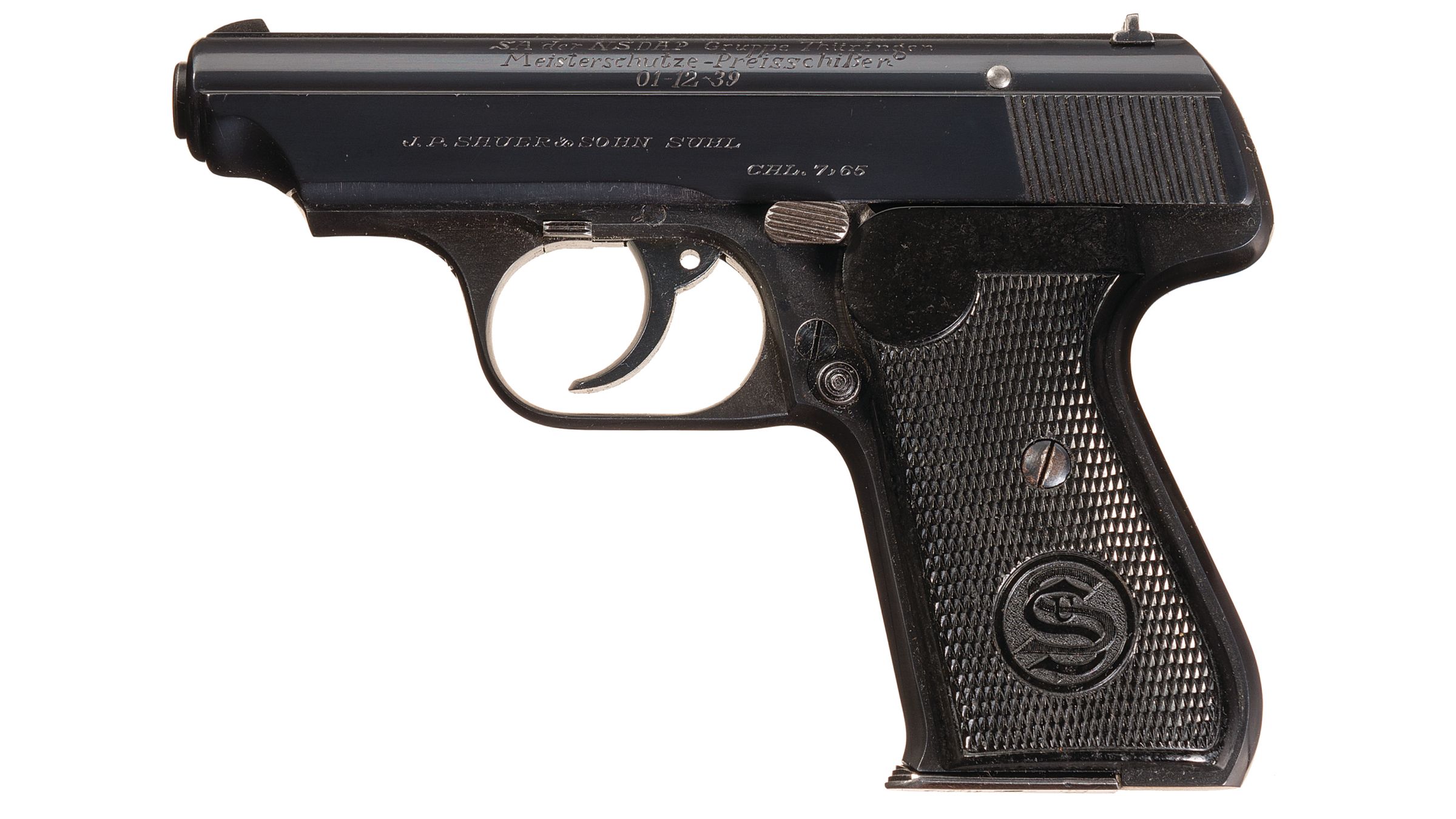 Nazi Sauer & Sohns Model 38H SA-Thuringen Presentation Pistol | Rock ...