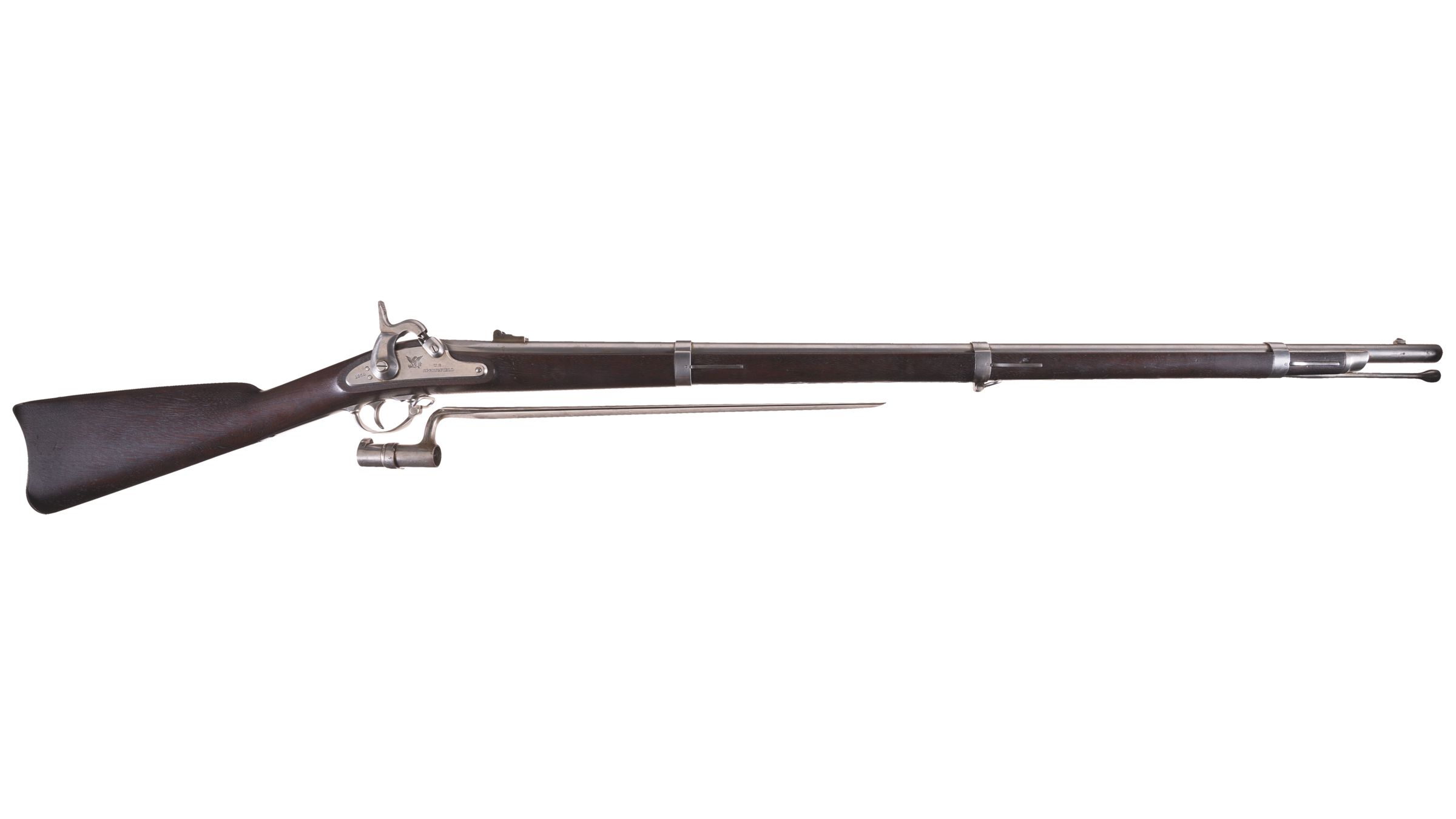 U.S. Springfield Model 1861 Percussion Rifle-Musket Dated 1862 | Rock ...