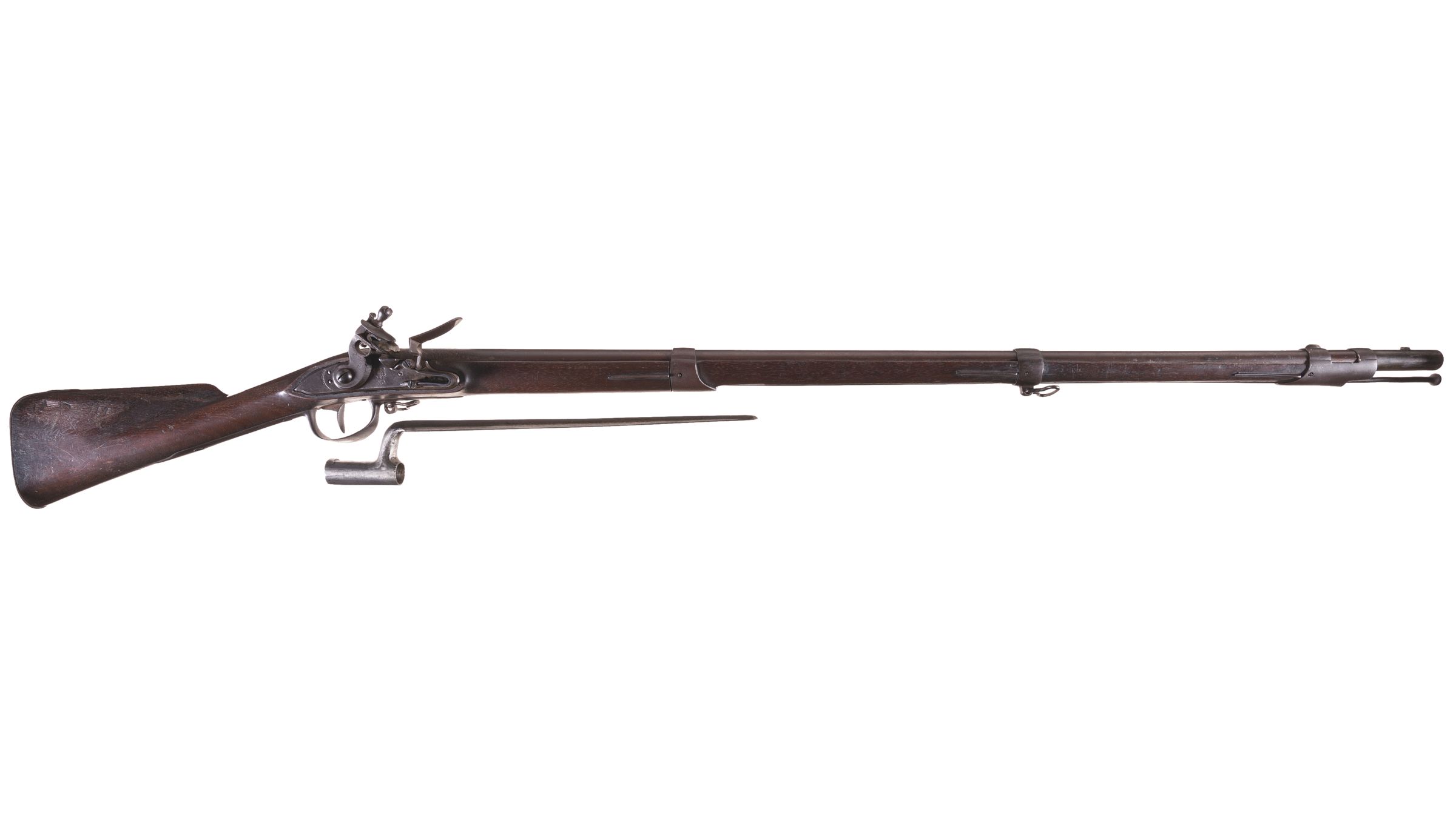 Early U.S. Springfield Model 1795 Flintlock Musket with Bayonet | Rock ...