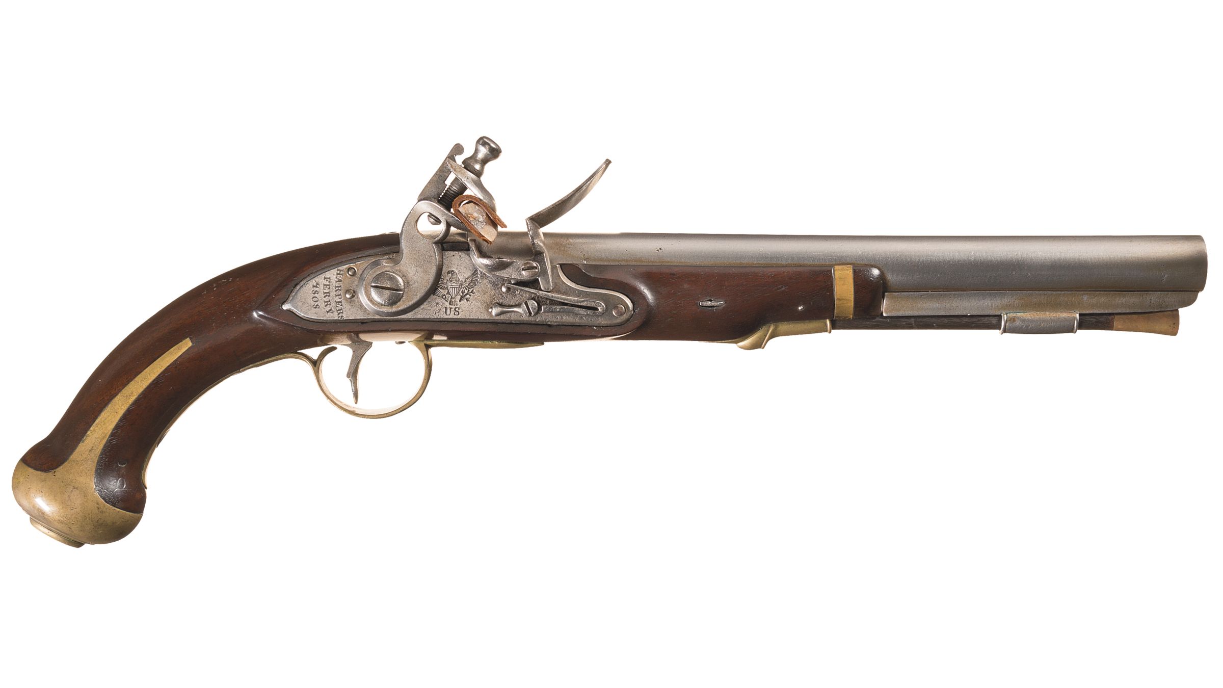 U.S. Harper's Ferry Model 1805 Flintlock Pistol Dated 1808 | Rock ...