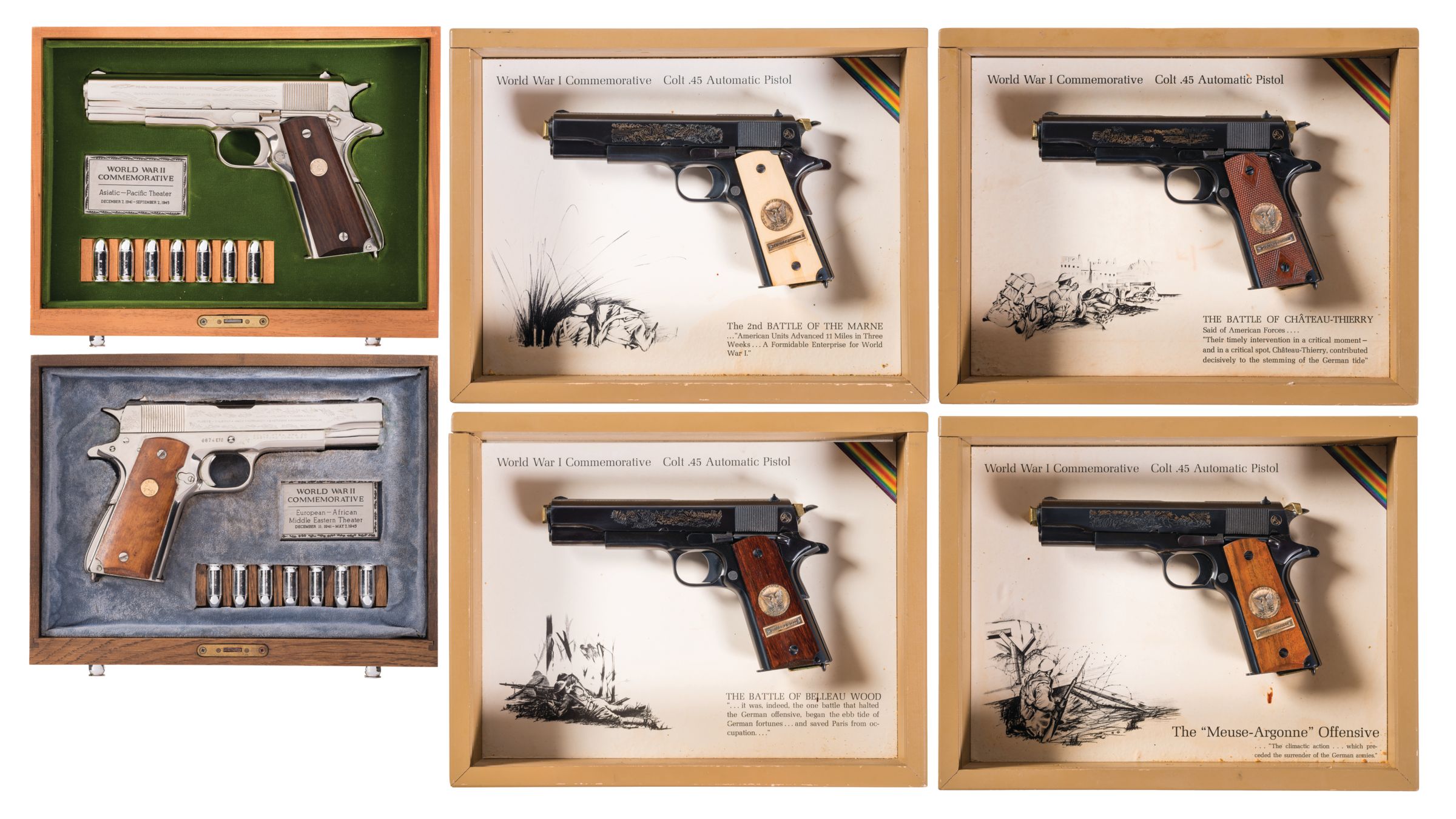 Six Colt World War Commemorative 1911 Pistols | Rock Island Auction