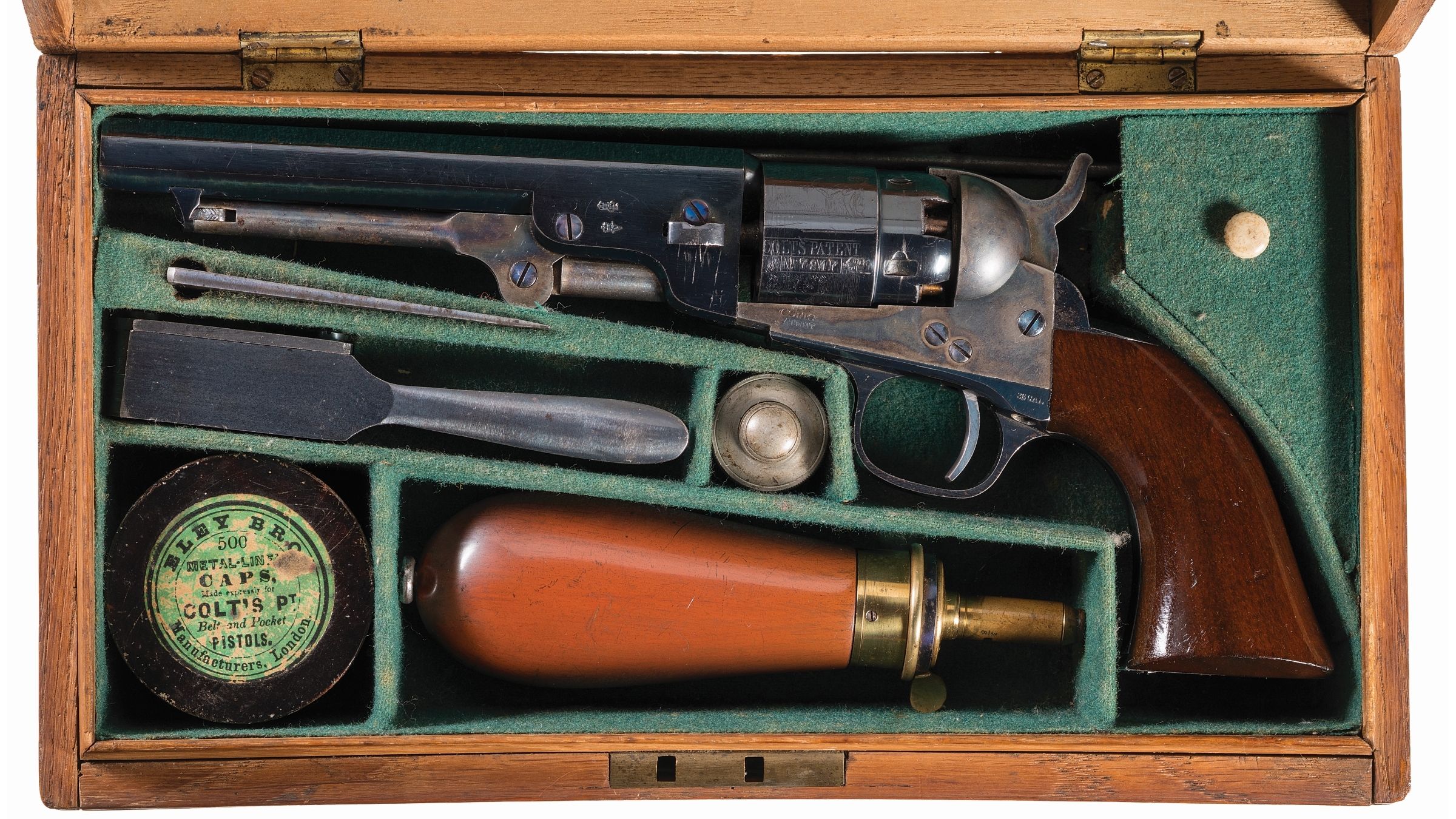 Cased London Colt Pocket Navy Percussion Revolver | Rock Island Auction