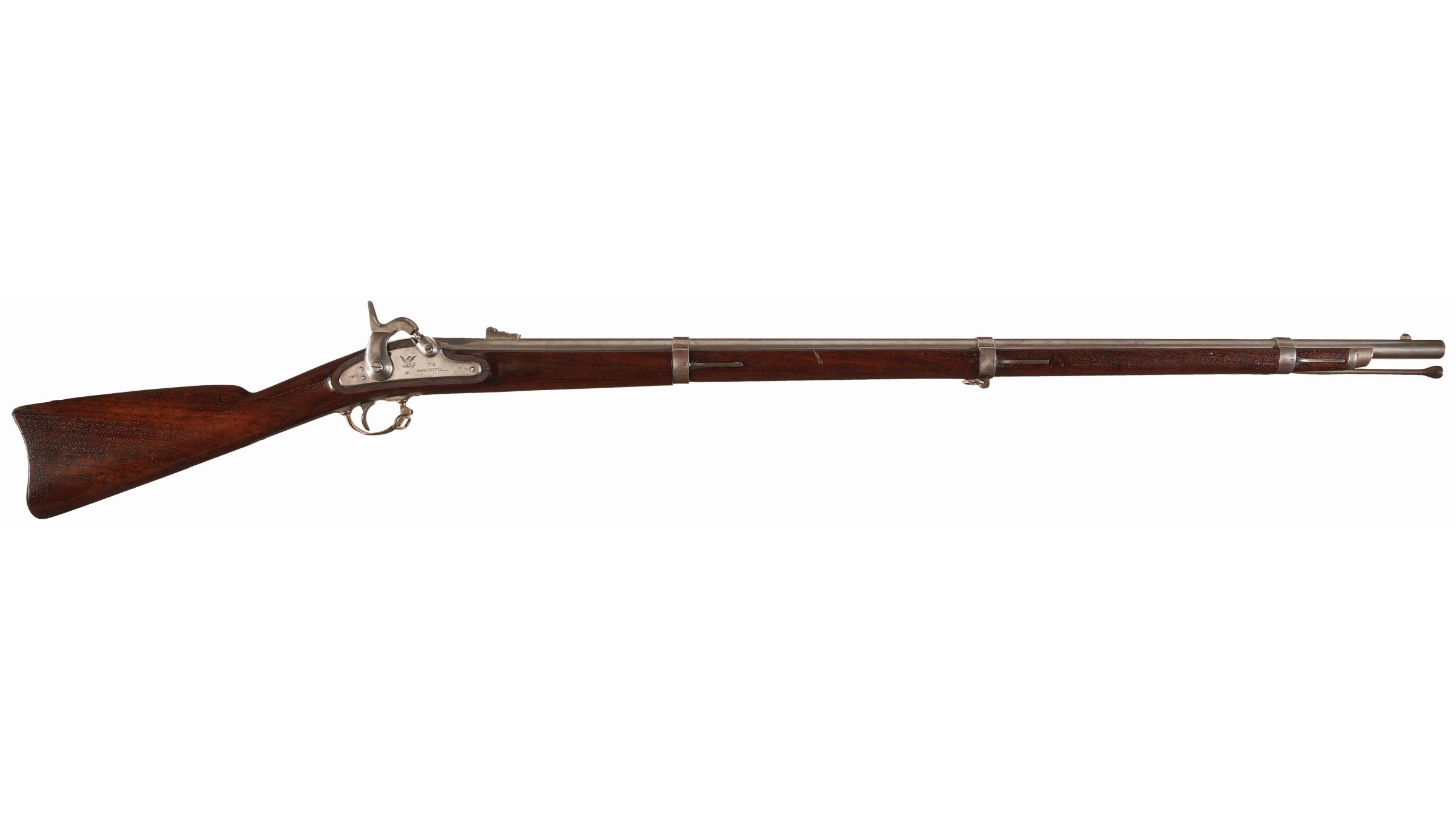 U.S. Springfield Model 1861 Percussion RifleMusket Dated 1862 Rock