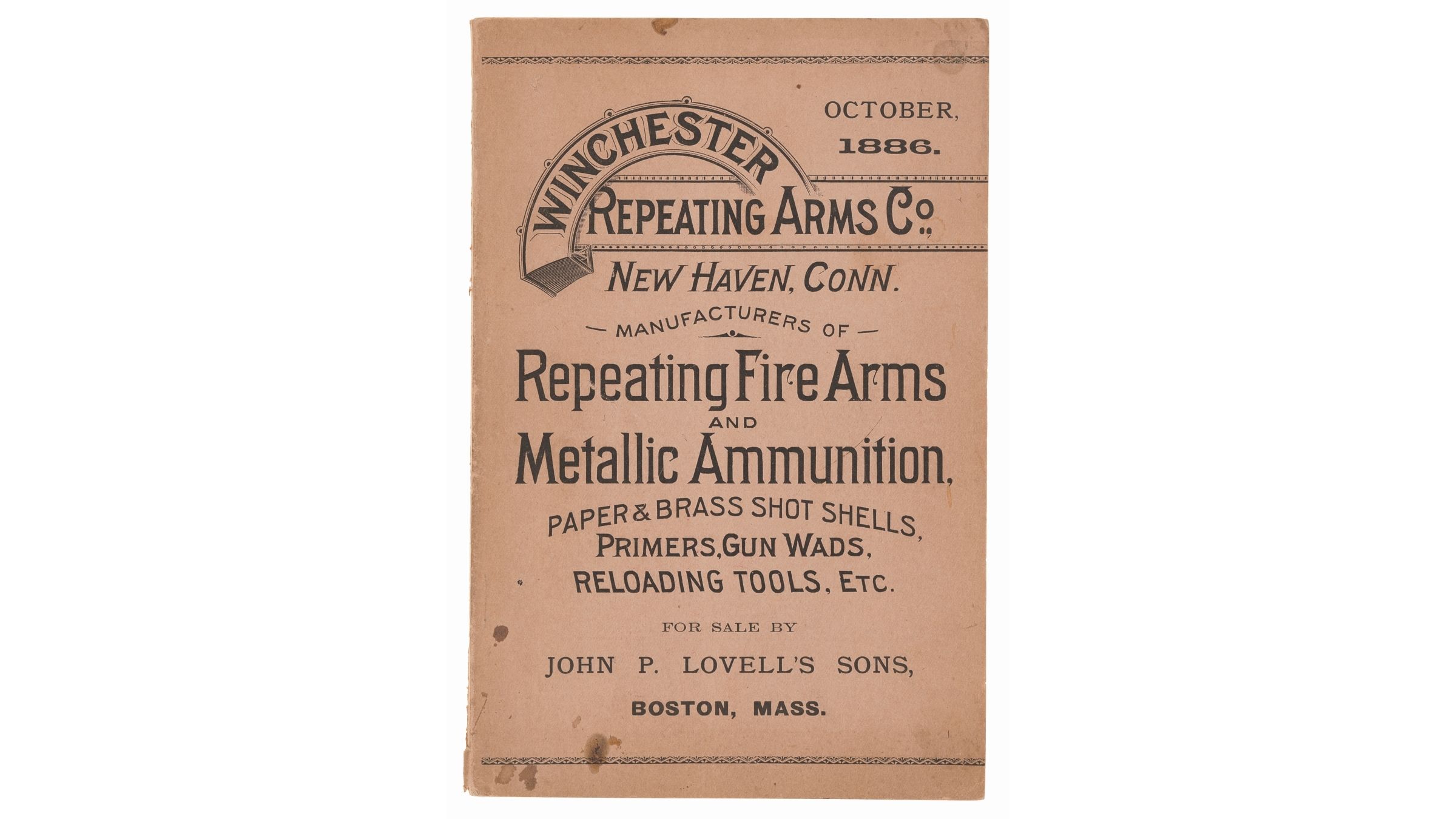 1886 John P. Lovell's Sons Winchester Retailer Catalog Rock Island