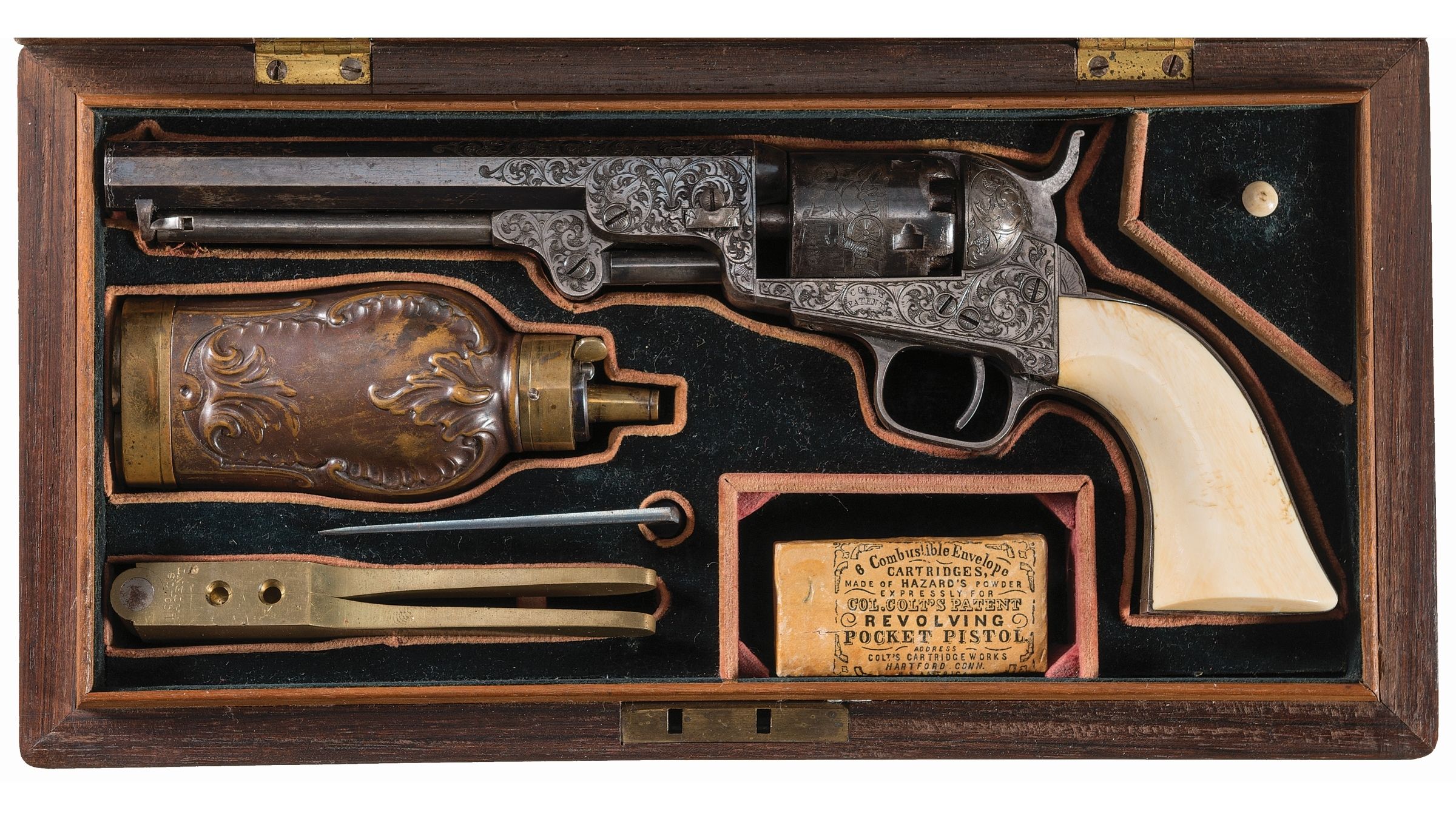 Cased Gustave Young Factory Engraved Colt Model 1849 Pocket | Rock ...