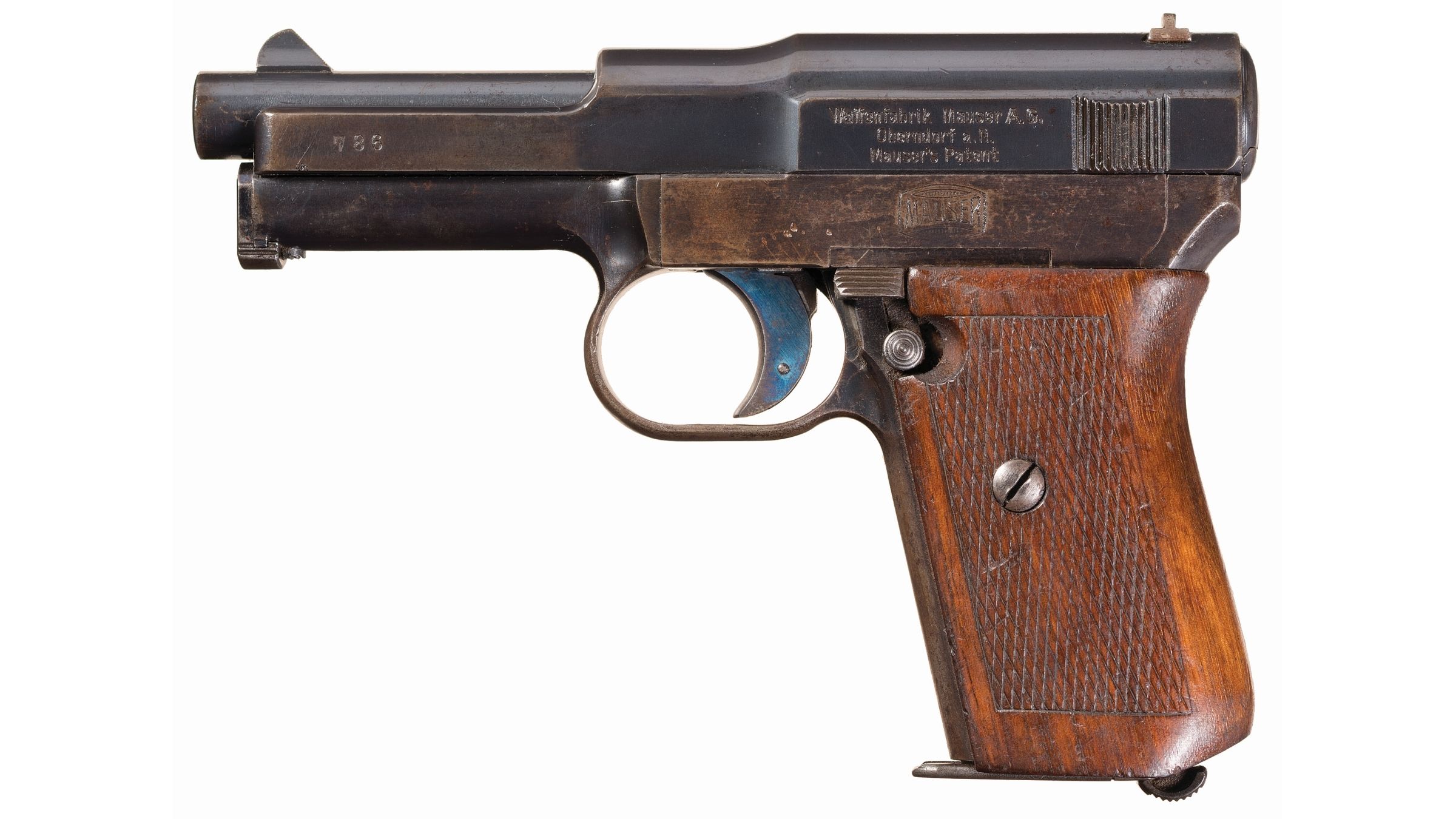 Early Mauser Model 1914 Humpback Semi Automatic Pistol 3983